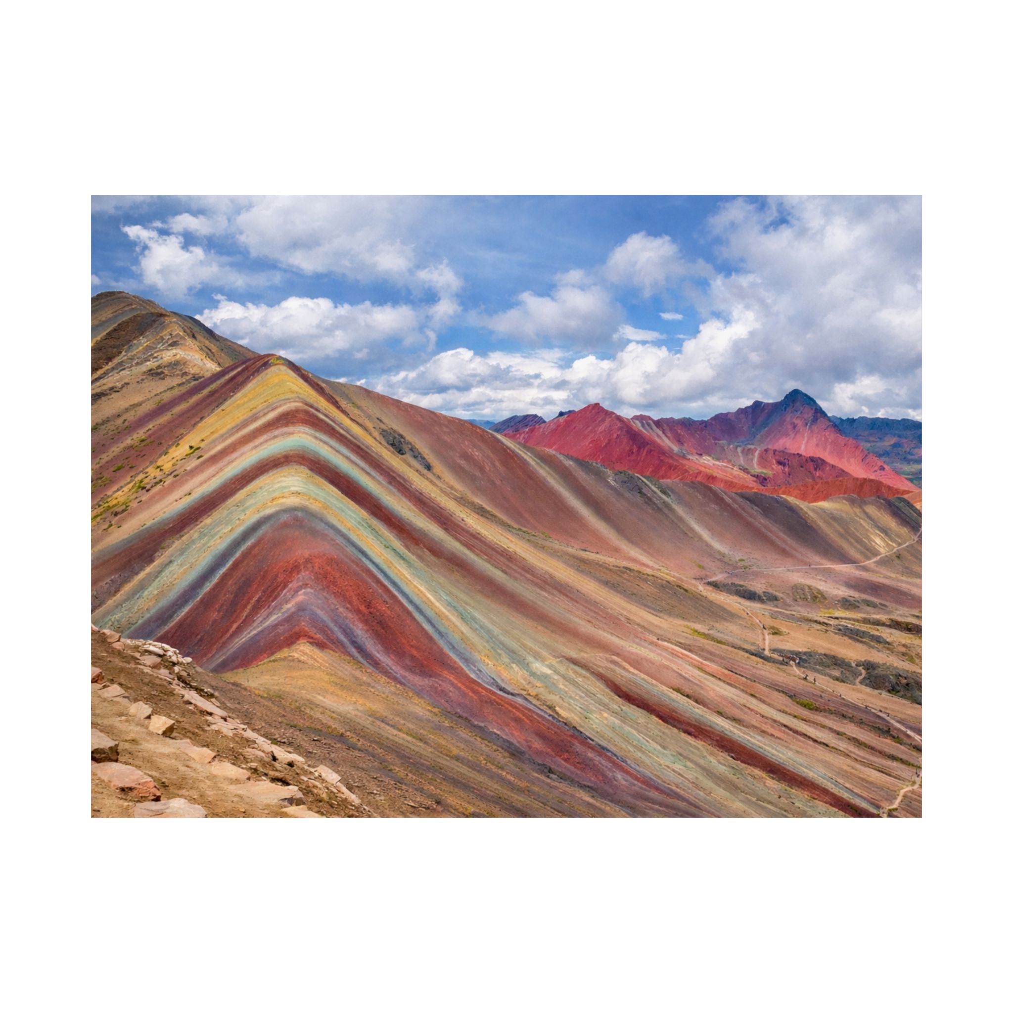 Rainbow Mountain Peru Matte Horizontal Poster — Wall Art Landscape