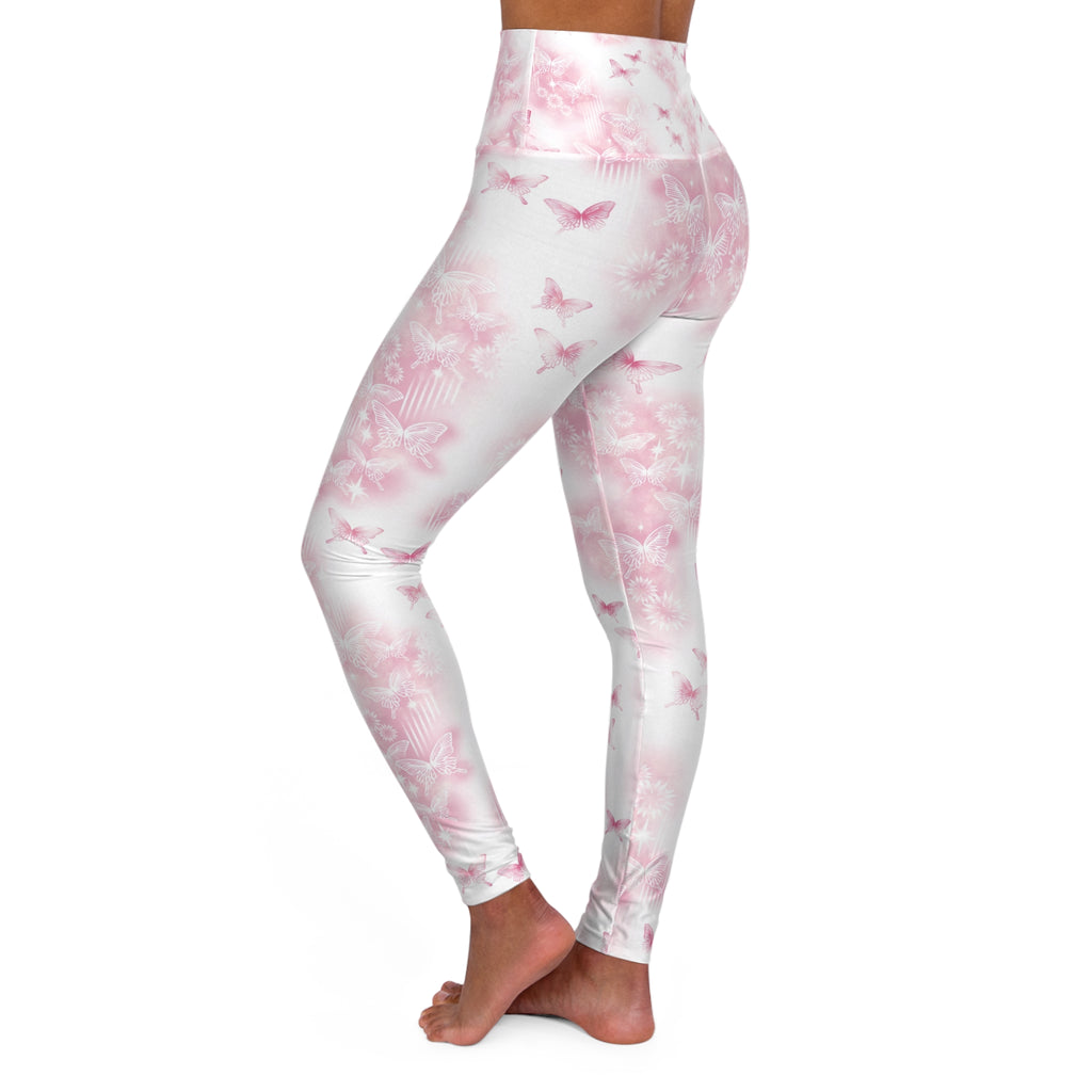 High-Waisted Floral Yoga Leggings All-Over Print