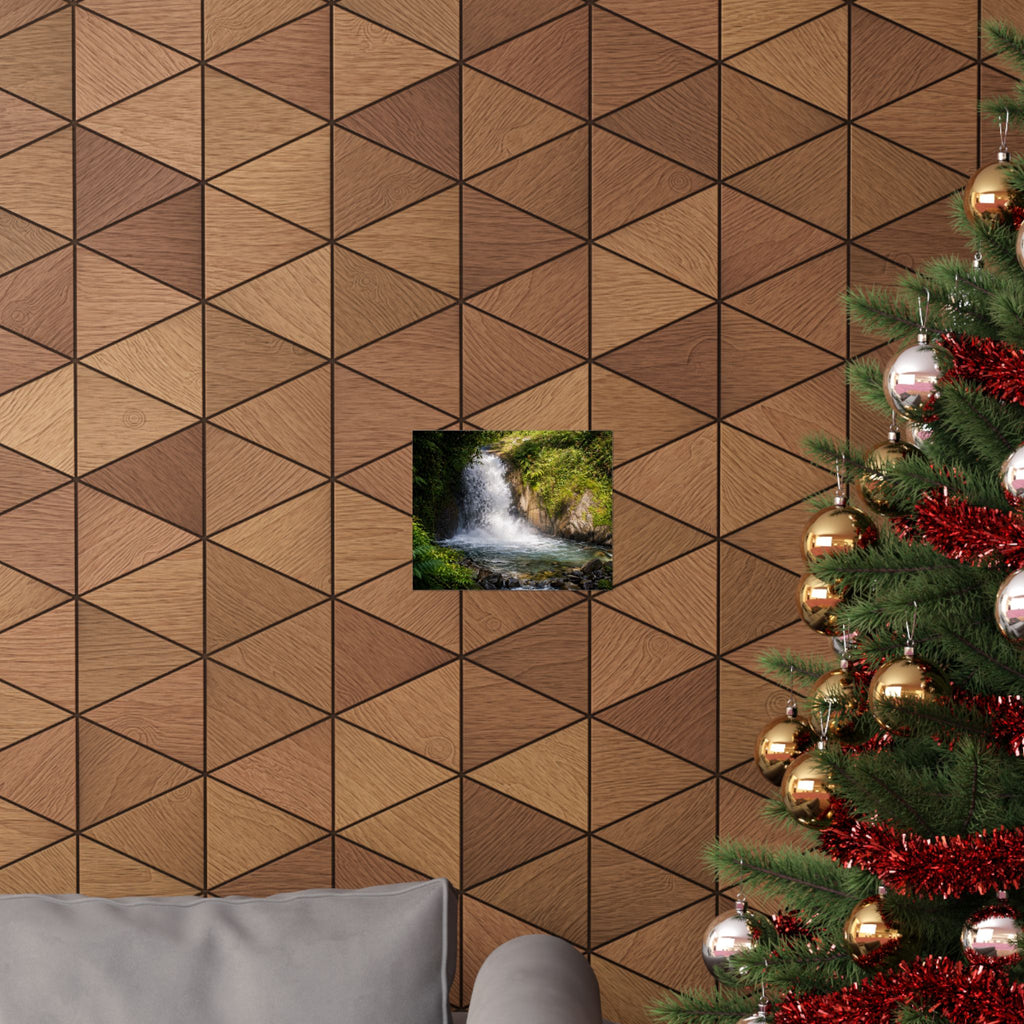 Waterfall Matte Horizontal Poster Landscape Wall Art