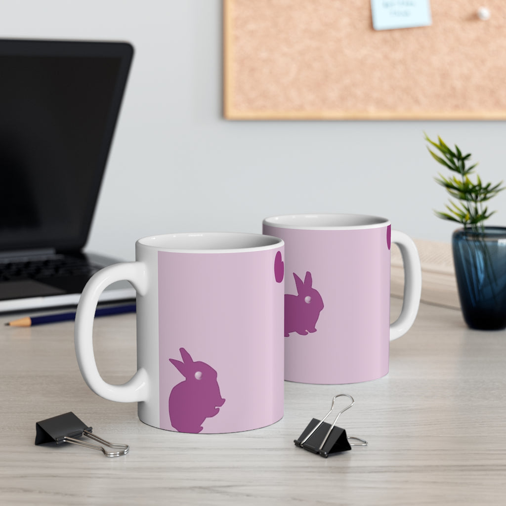Cute Bunny Love 11oz Mug — Easter & Spring Coffee Cup