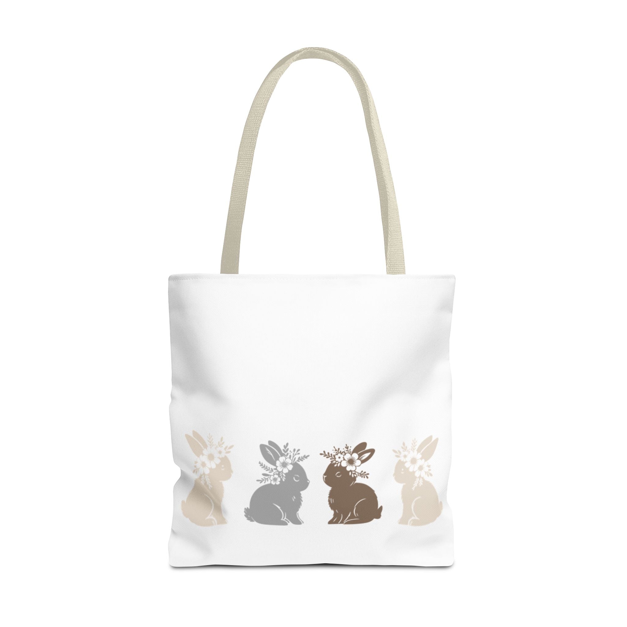 Charming Floral Bunny Tote Bag — Eco-Friendly Floral Bunny Shopping Tote Bag