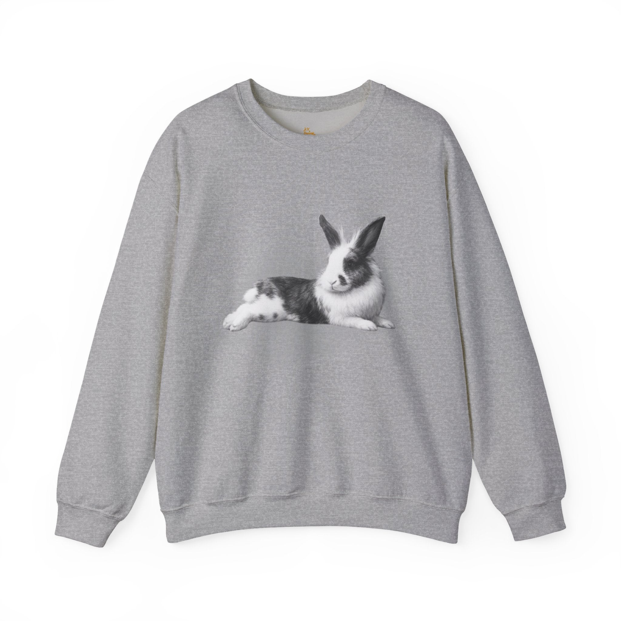 Black & White Bunny Portrait Crewneck Sweatshirt