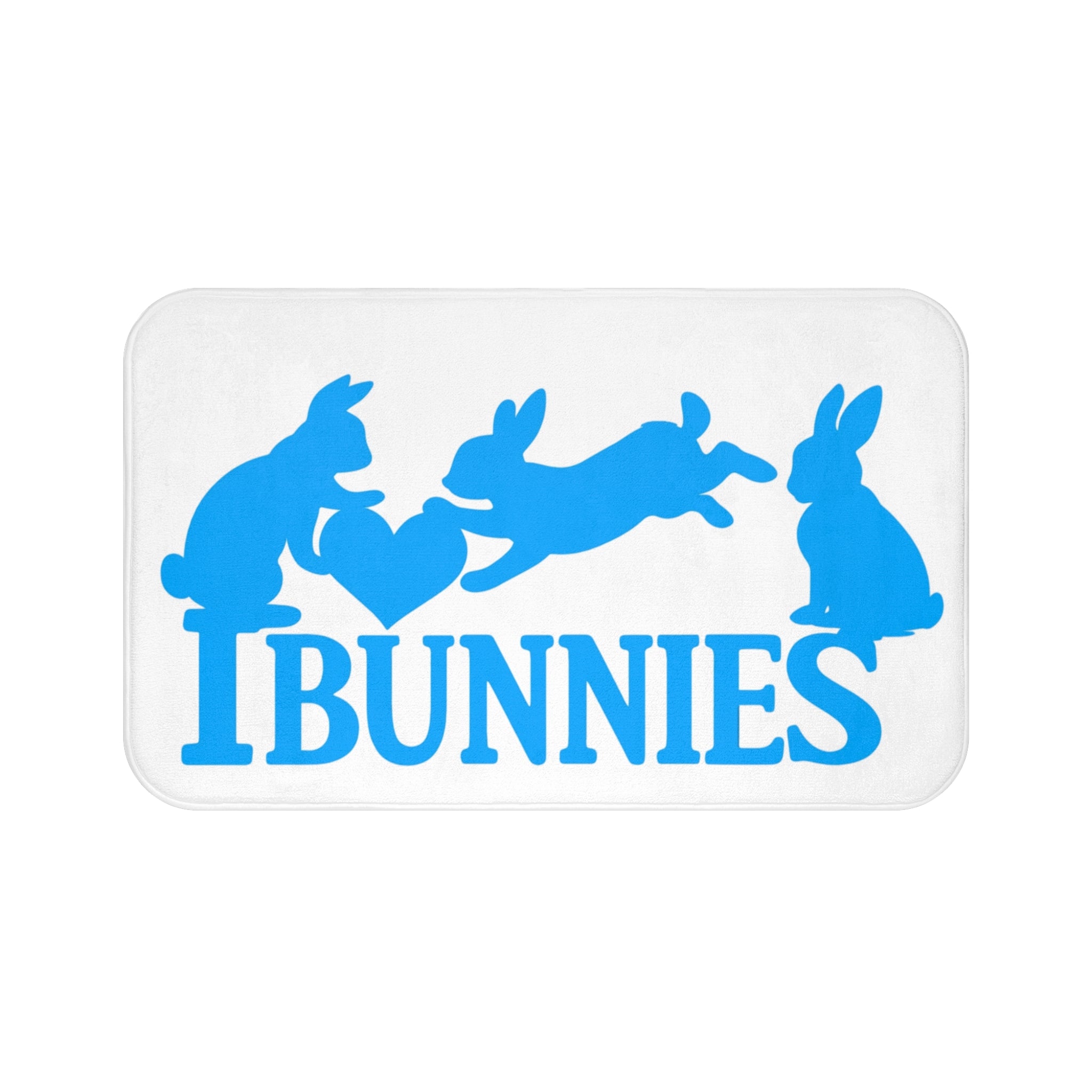 Bunny Love Bath Mat Turquoise