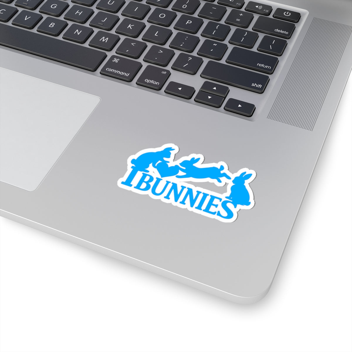 Turquoise Bunny Love Kiss-Cut Sticker