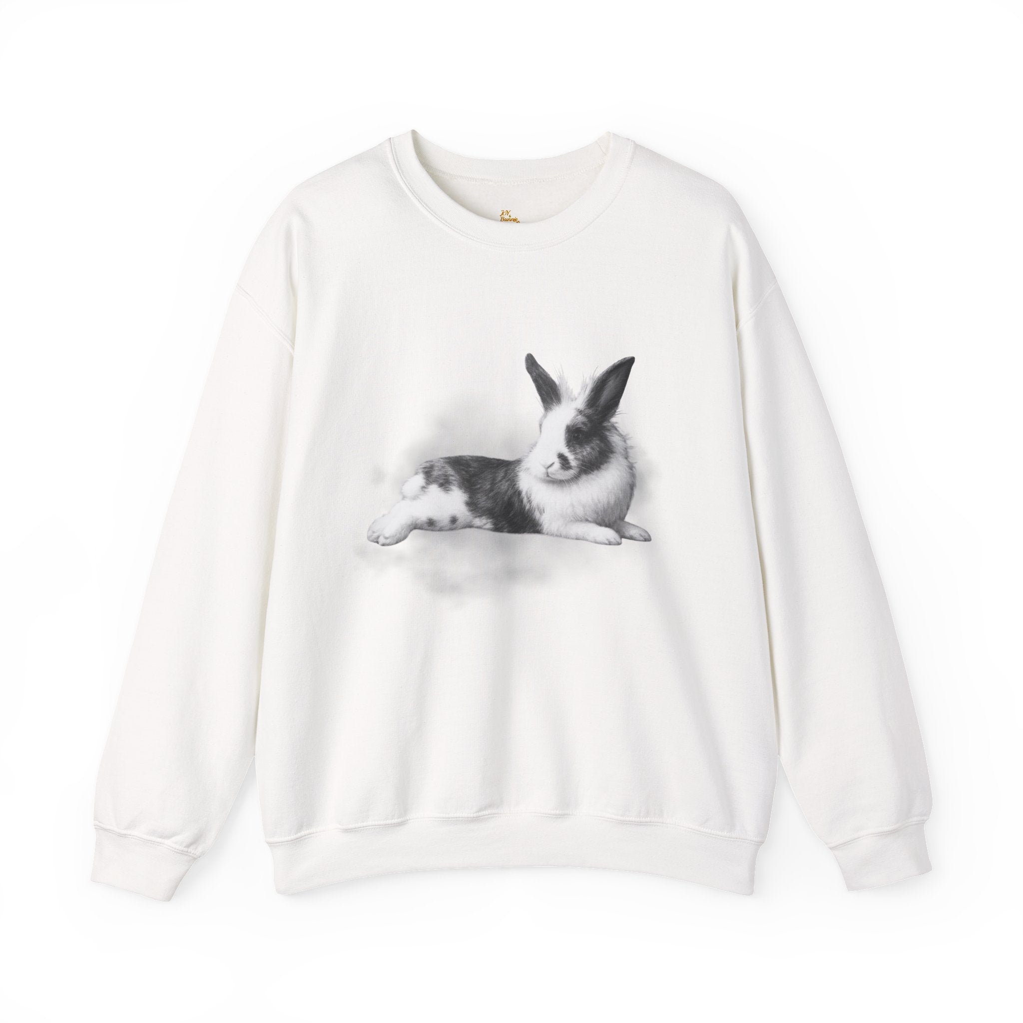 Black & White Bunny Portrait Crewneck Sweatshirt