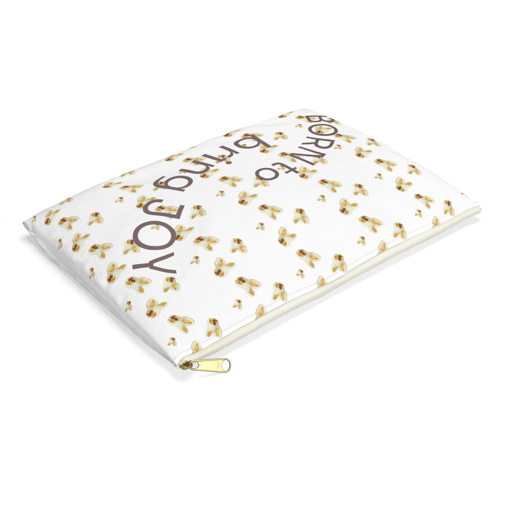 Accessory Pouch — "POPCORN money" Bunny Pattern little pouch