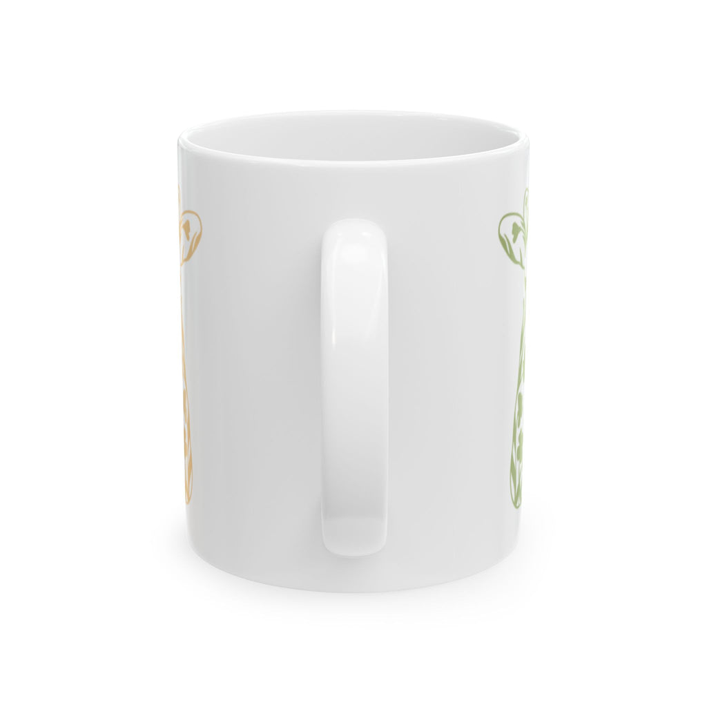 Bunny Floral Mug Ceramic Coffee Cup (11oz & 15oz)