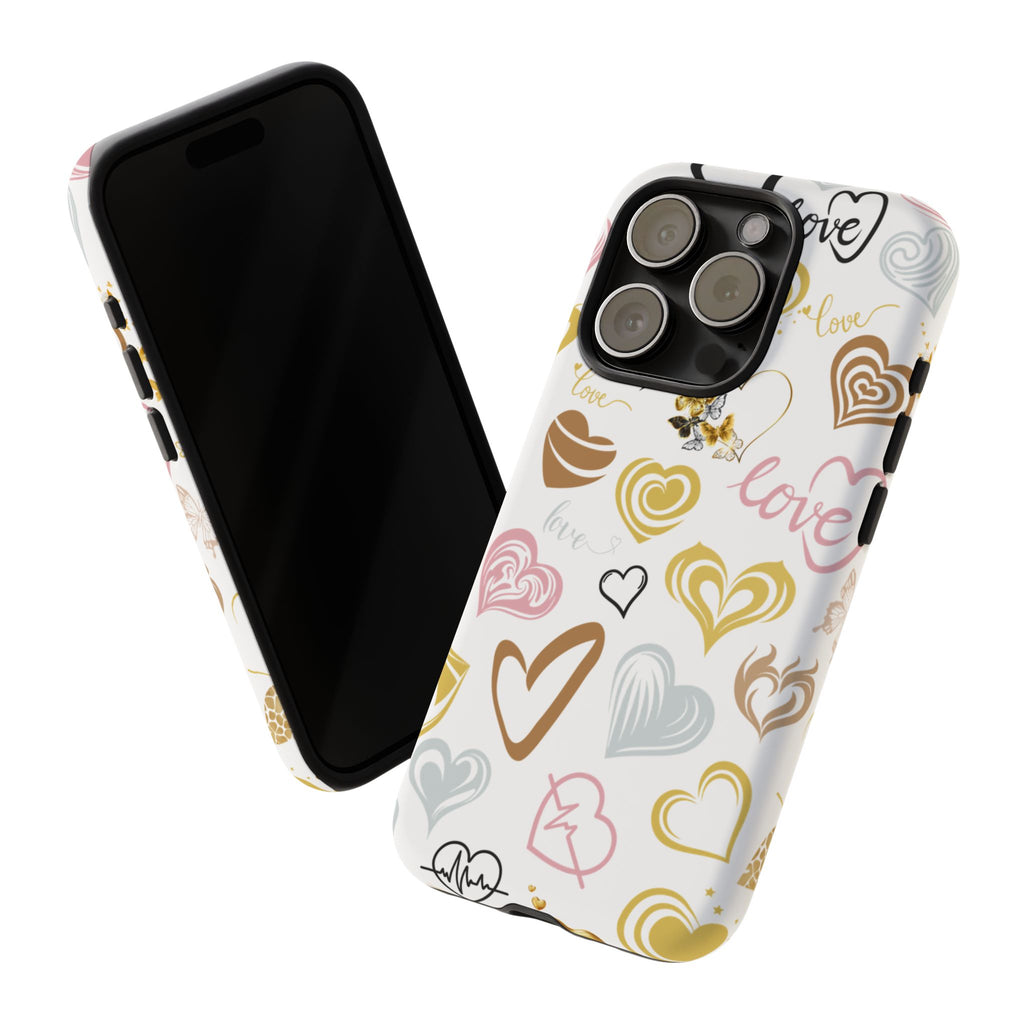 Heart Patterns Tough Phone Cases, Protective Cover