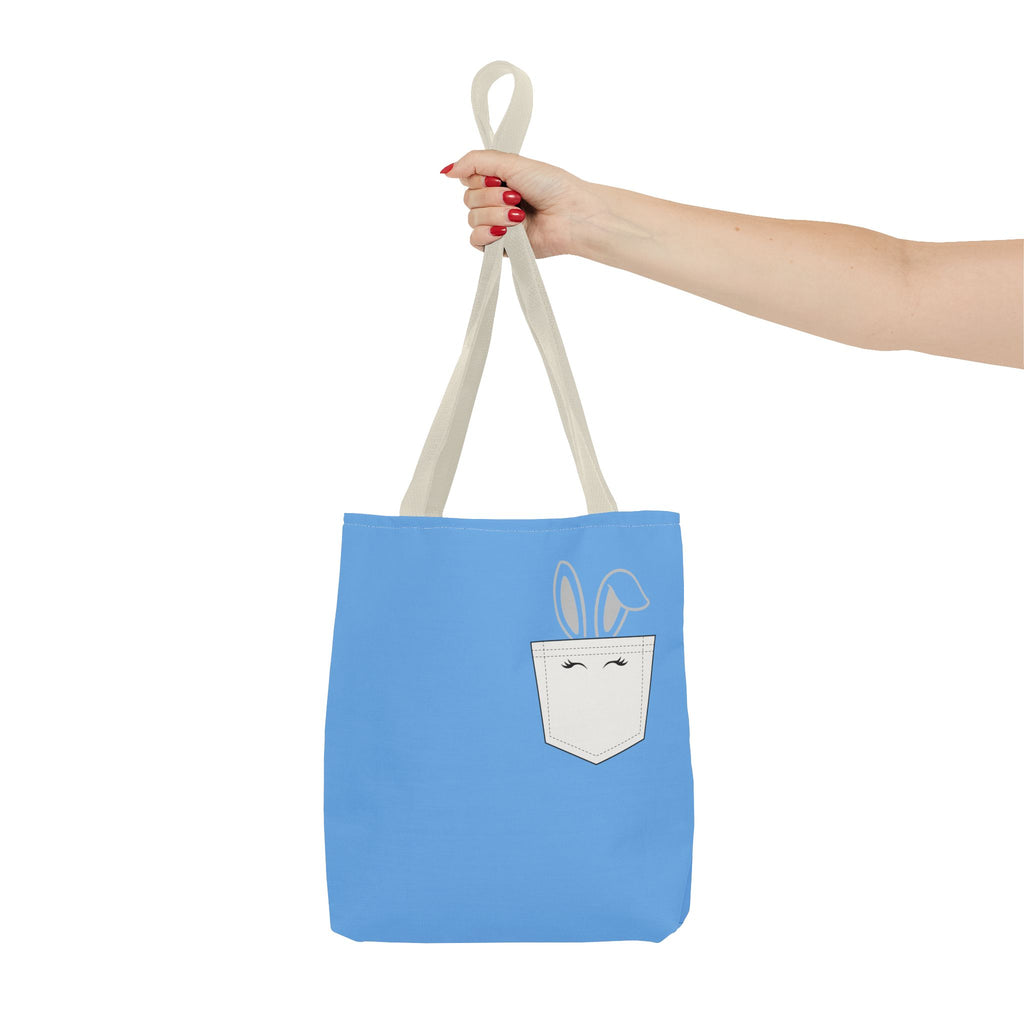 Bunny Pocket Tote Bag — Reusable Eco Travel Bag for Mom