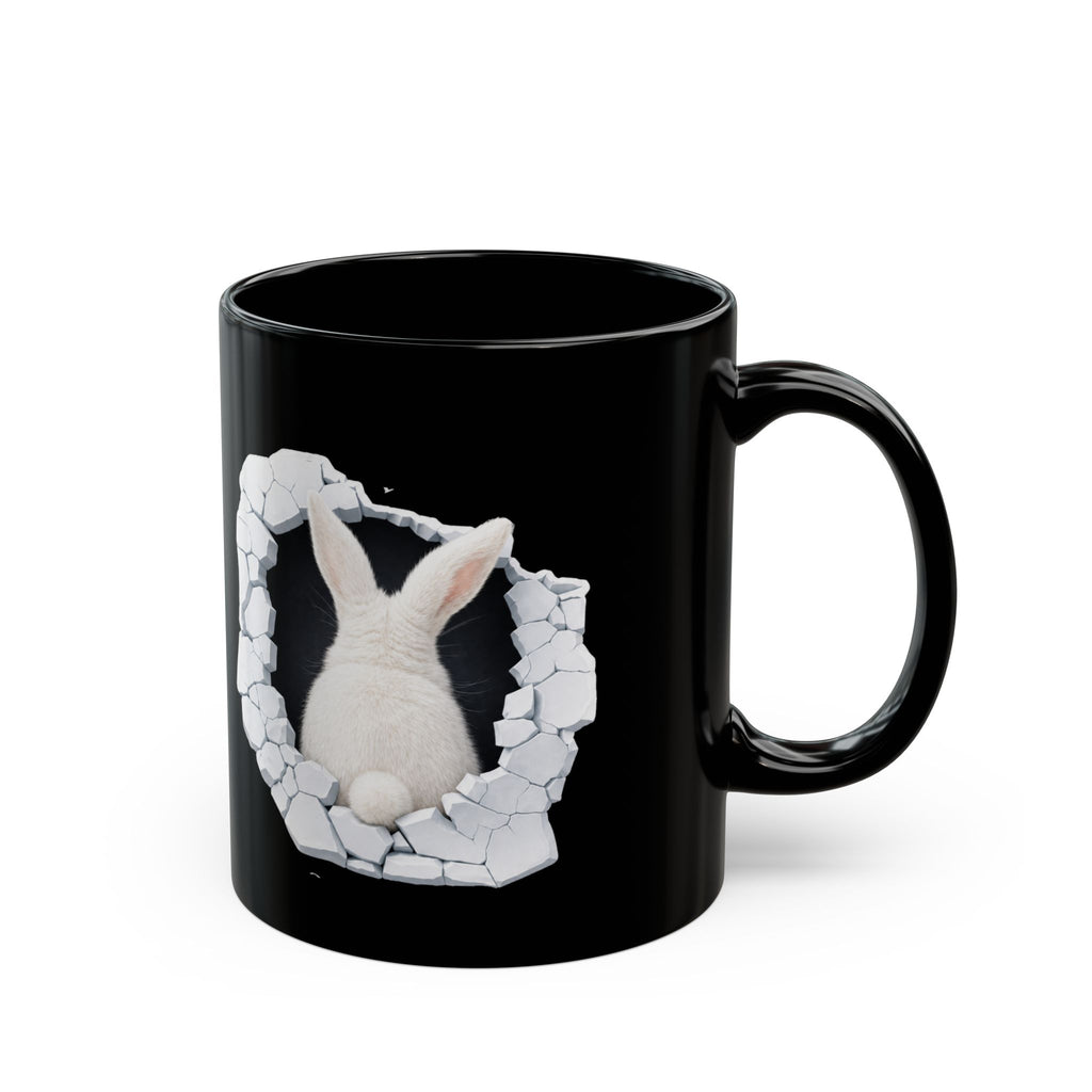 Bunny Ceramic Coffee Mug — Black 11oz & 15oz