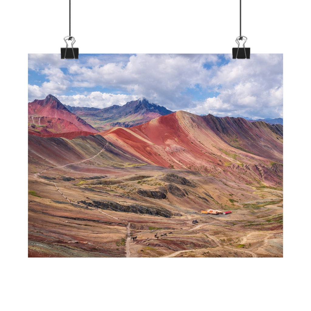 Rainbow Mountain Peru Matte Horizontal Poster — Landscape Wall Art