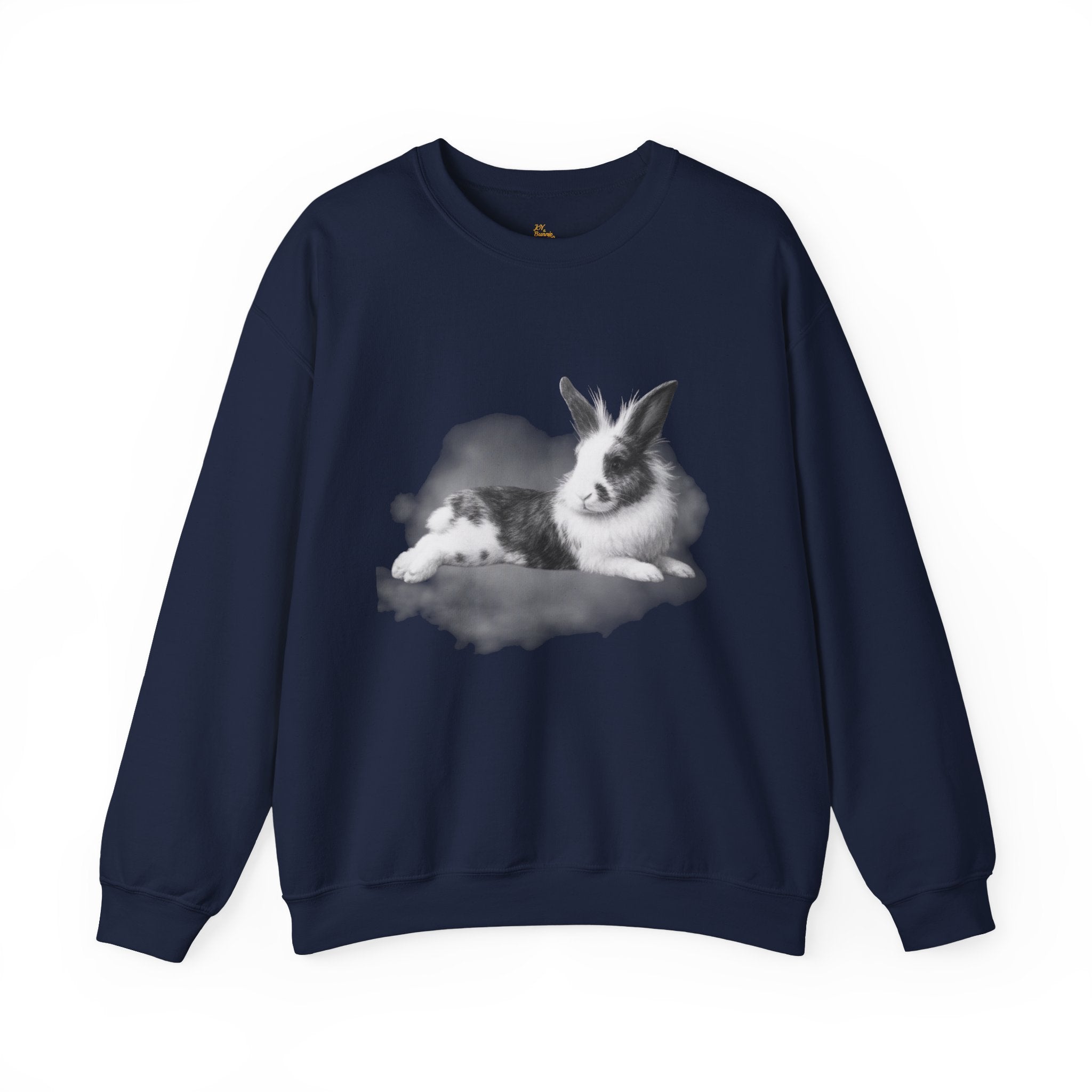 Black & White Bunny Portrait Crewneck Sweatshirt