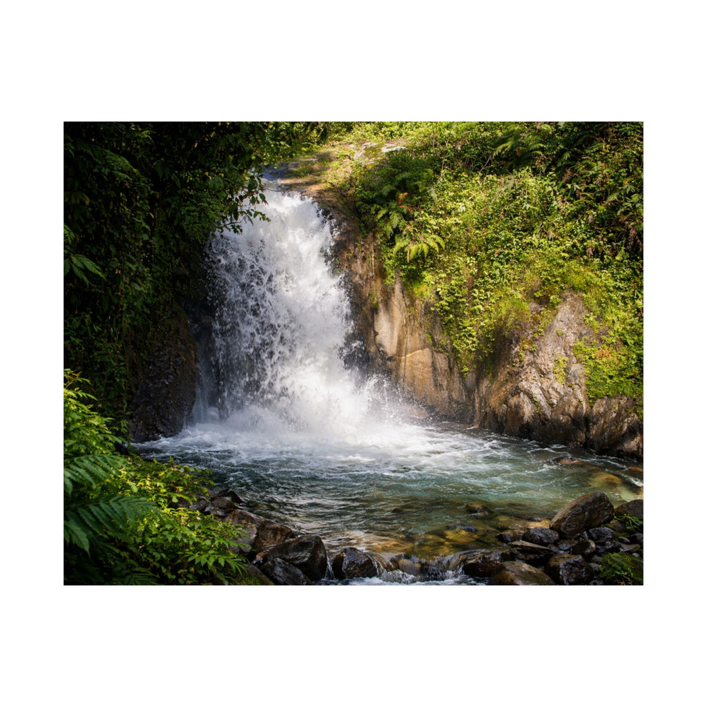 Waterfall Matte Horizontal Poster Landscape Wall Art