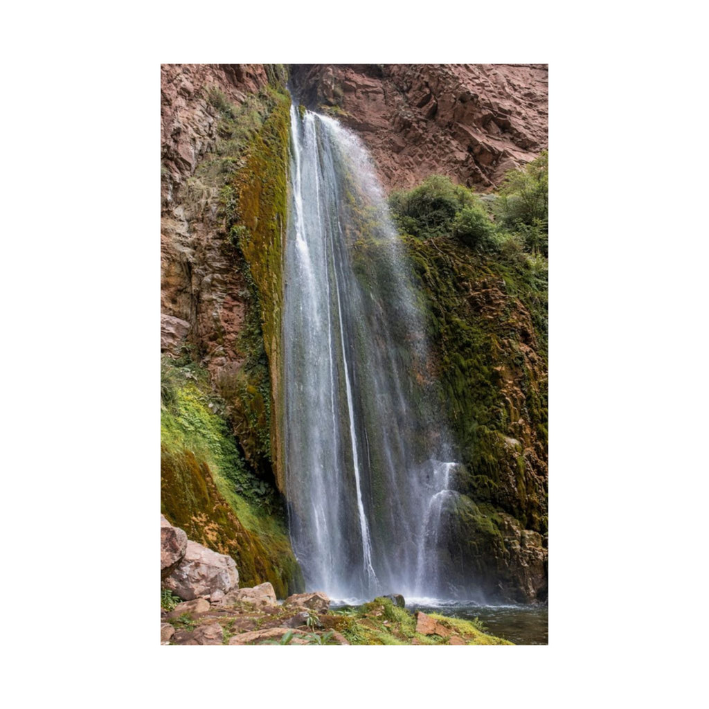 Waterfall Matte Vertical Poster Nature Wall Art