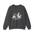 Black & White Bunny Portrait Crewneck Sweatshirt