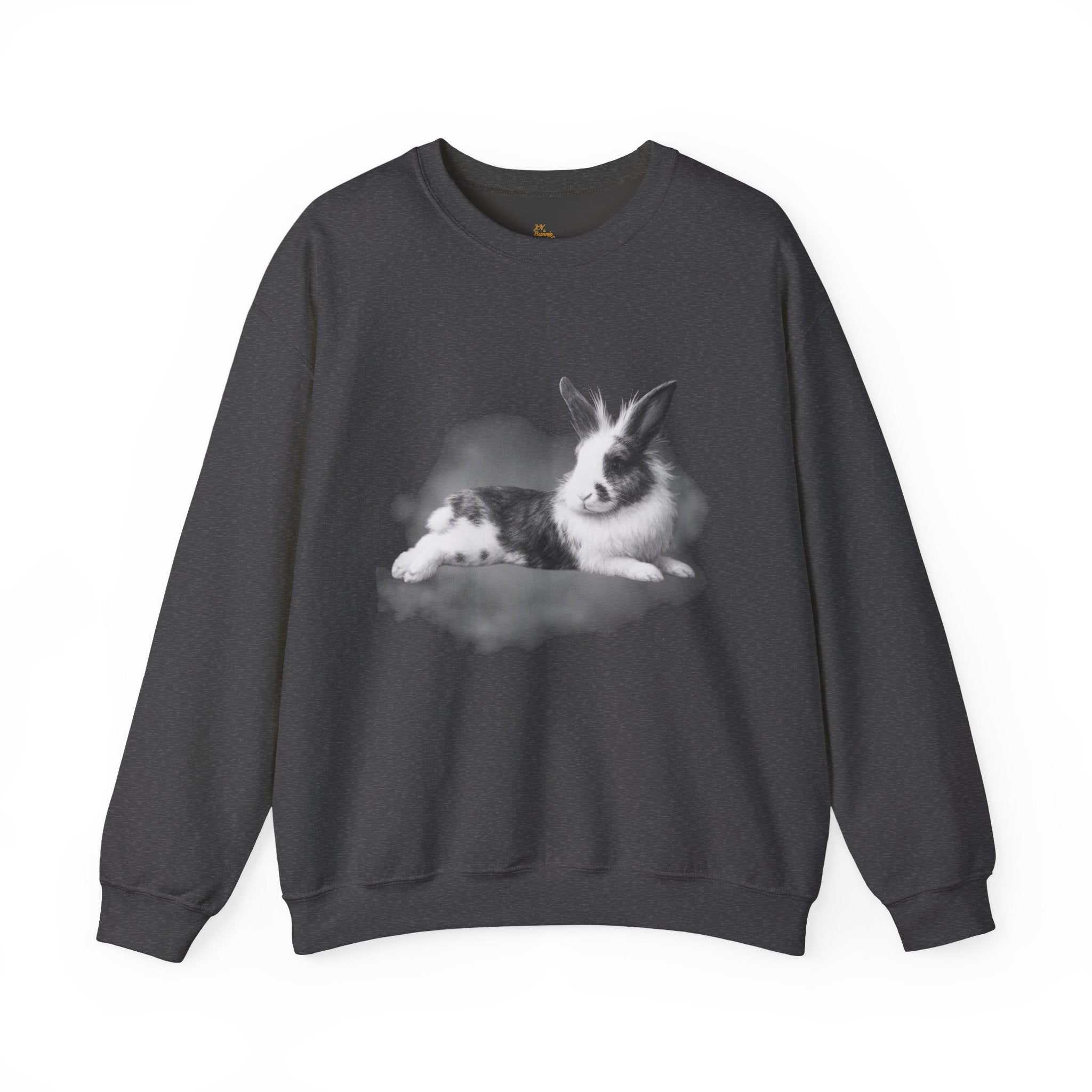 Black & White Bunny Portrait Crewneck Sweatshirt