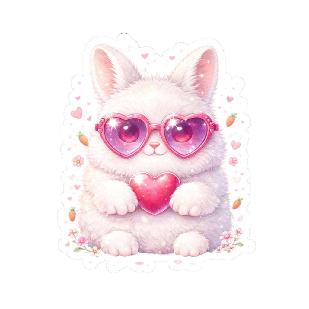 Cute Lovely Bunny Kiss-Cut Sticker