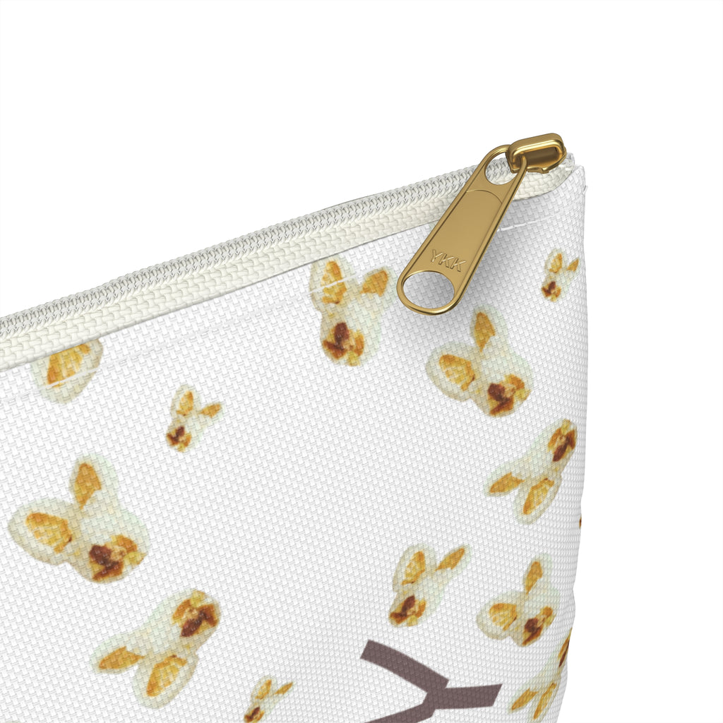Accessory Pouch — "POPCORN money" Bunny Pattern little pouch