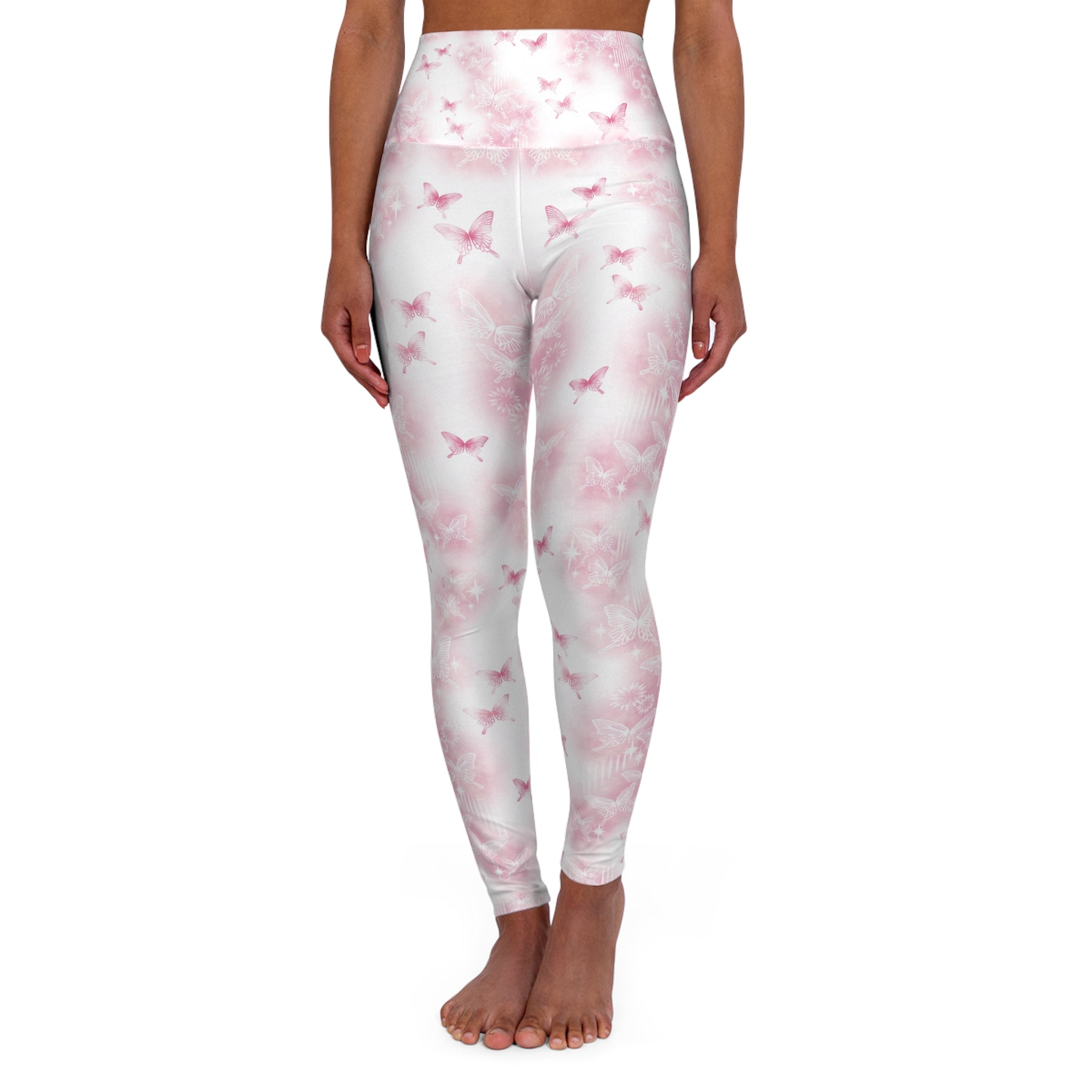 High-Waisted Floral Yoga Leggings All-Over Print