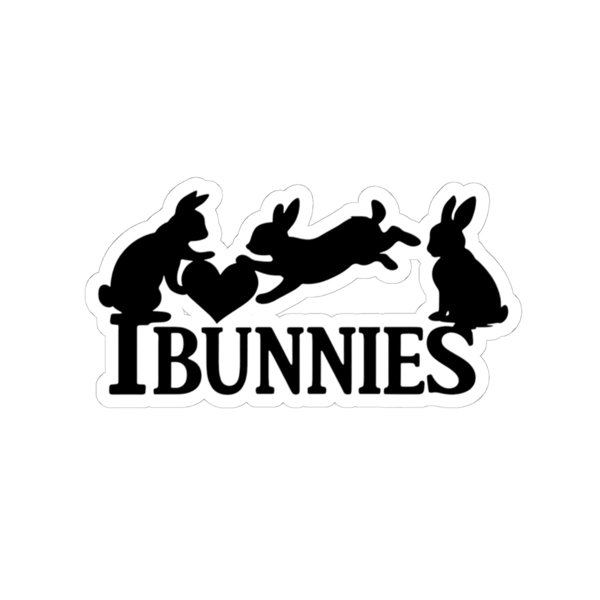 Bunny Love Kiss-Cut Sticker