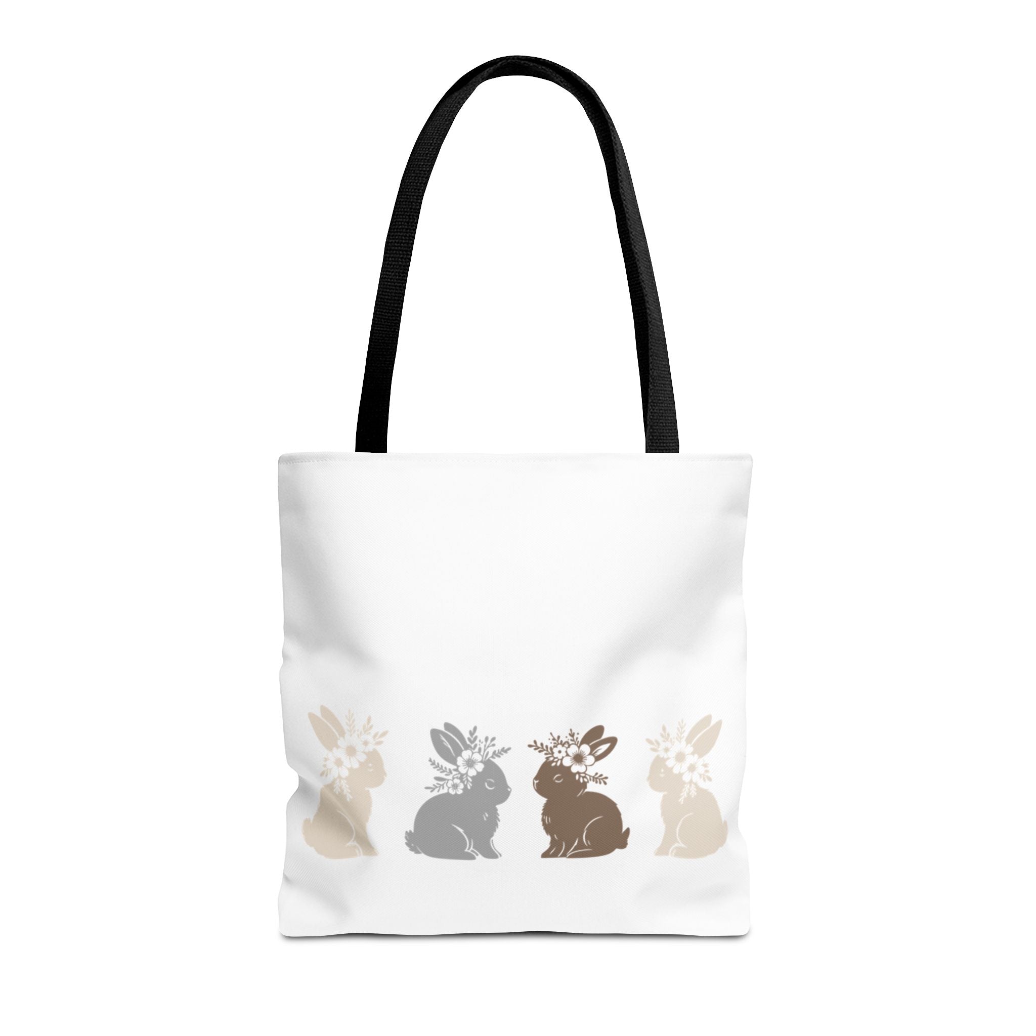Charming Floral Bunny Tote Bag — Eco-Friendly Floral Bunny Shopping Tote Bag