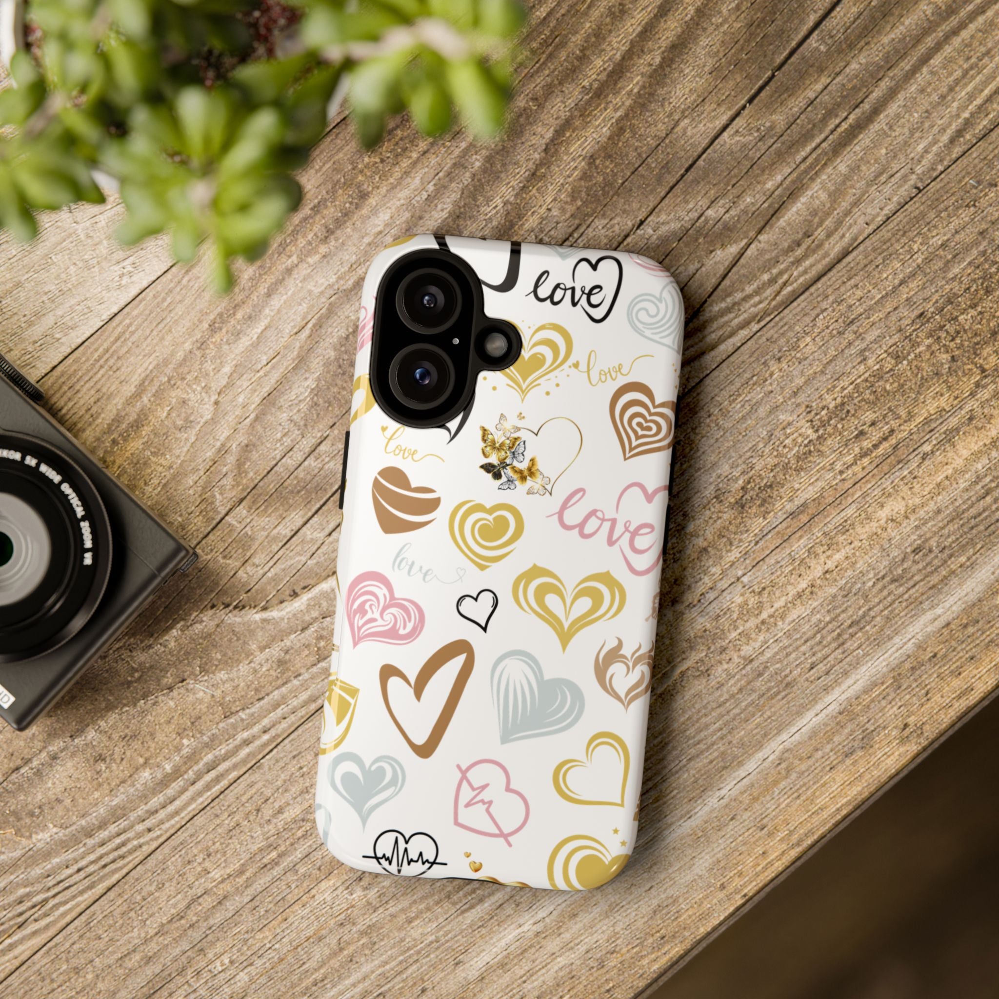 Heart Patterns Tough Phone Cases, Protective Cover