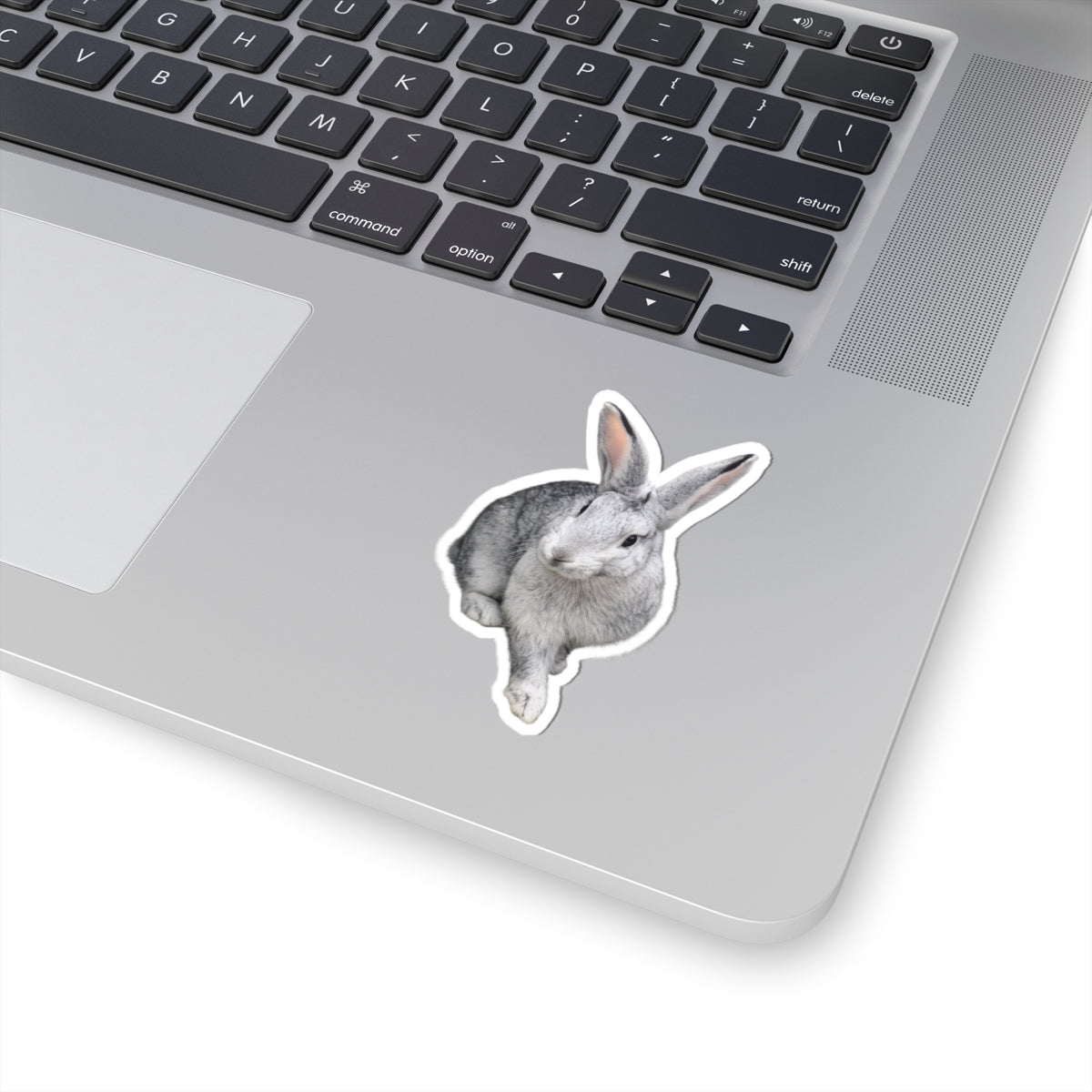 Grey Bunny Kiss-Cut Sticker