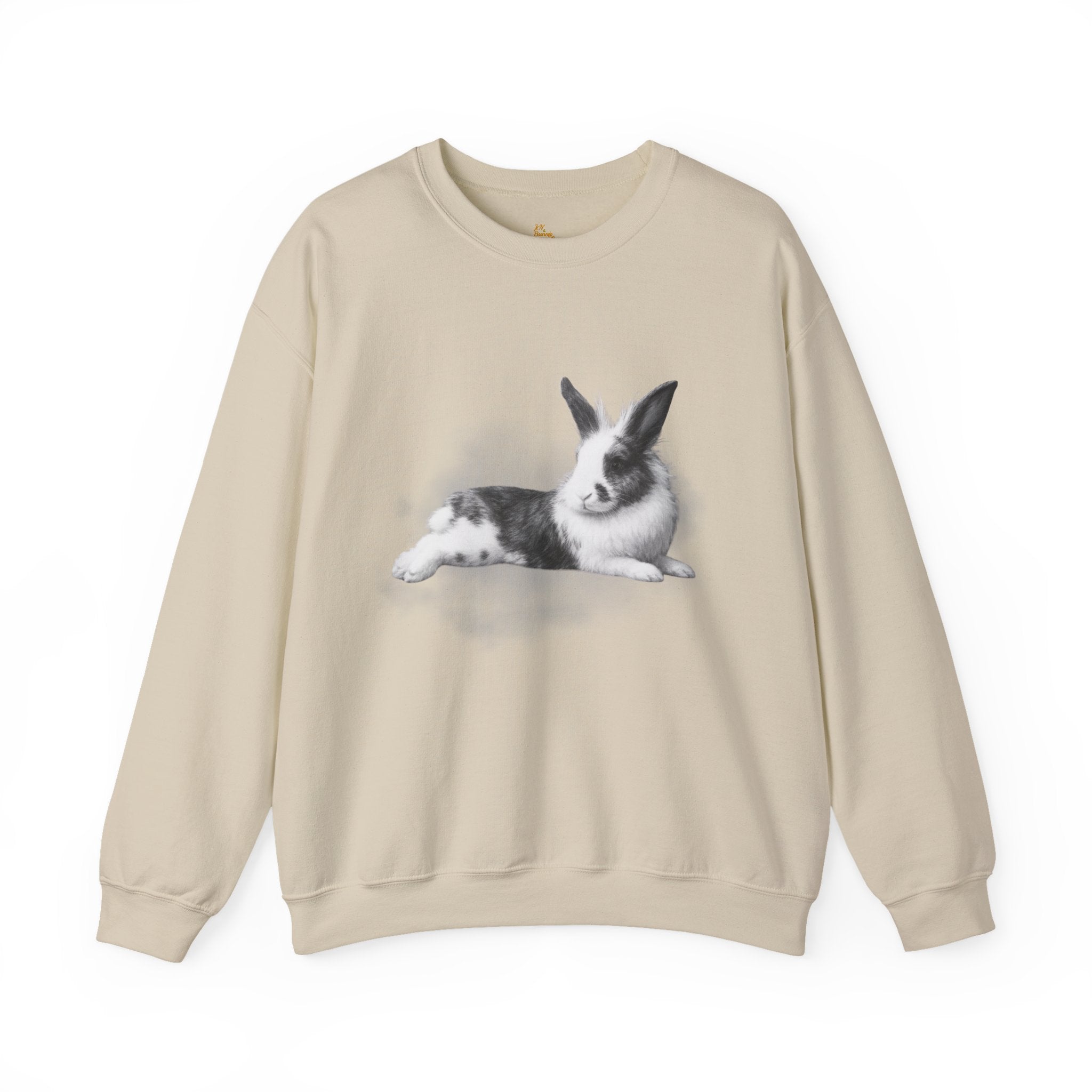 Black & White Bunny Portrait Crewneck Sweatshirt