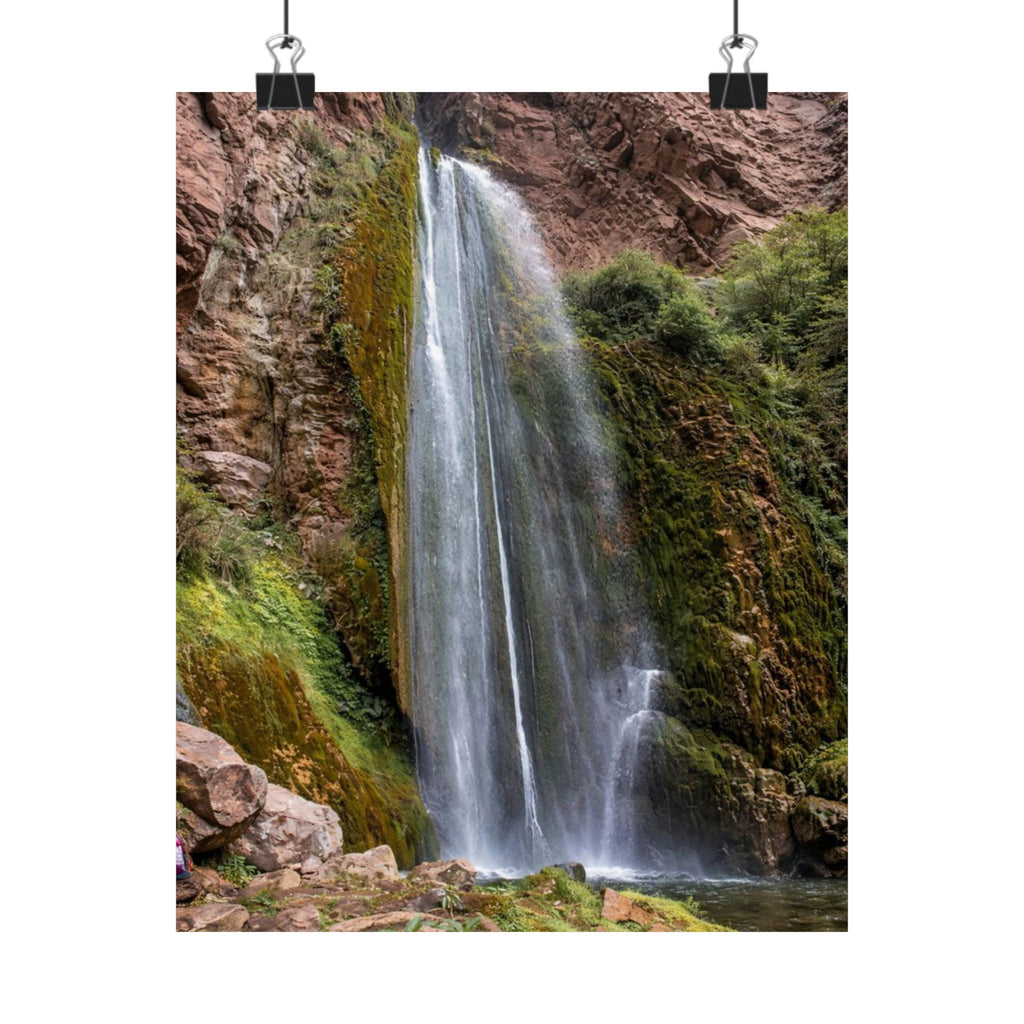 Waterfall Matte Vertical Poster Nature Wall Art