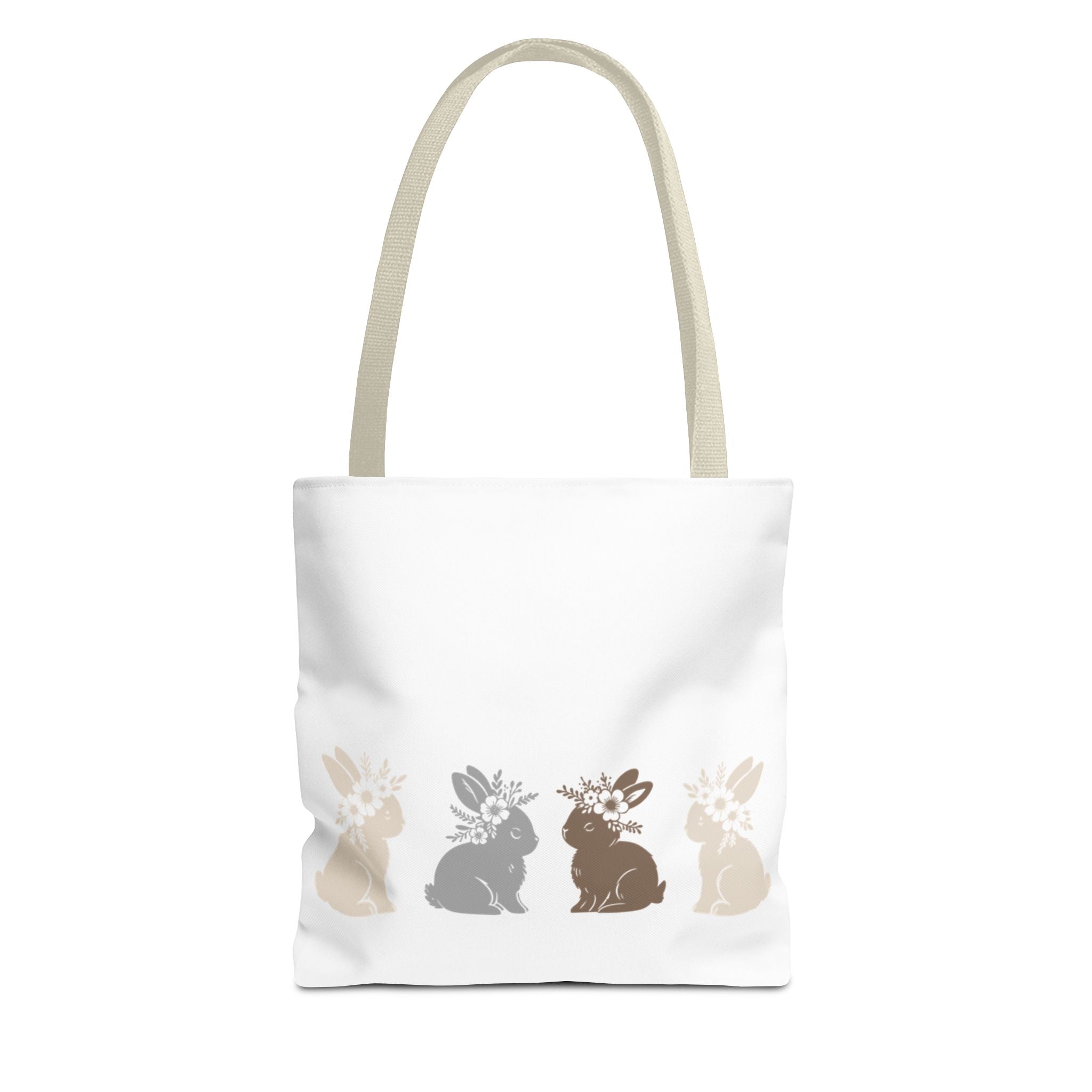 Charming Floral Bunny Tote Bag — Eco-Friendly Floral Bunny Shopping Tote Bag