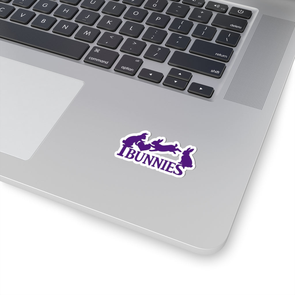Purple Bunny Love Kiss-Cut Sticker