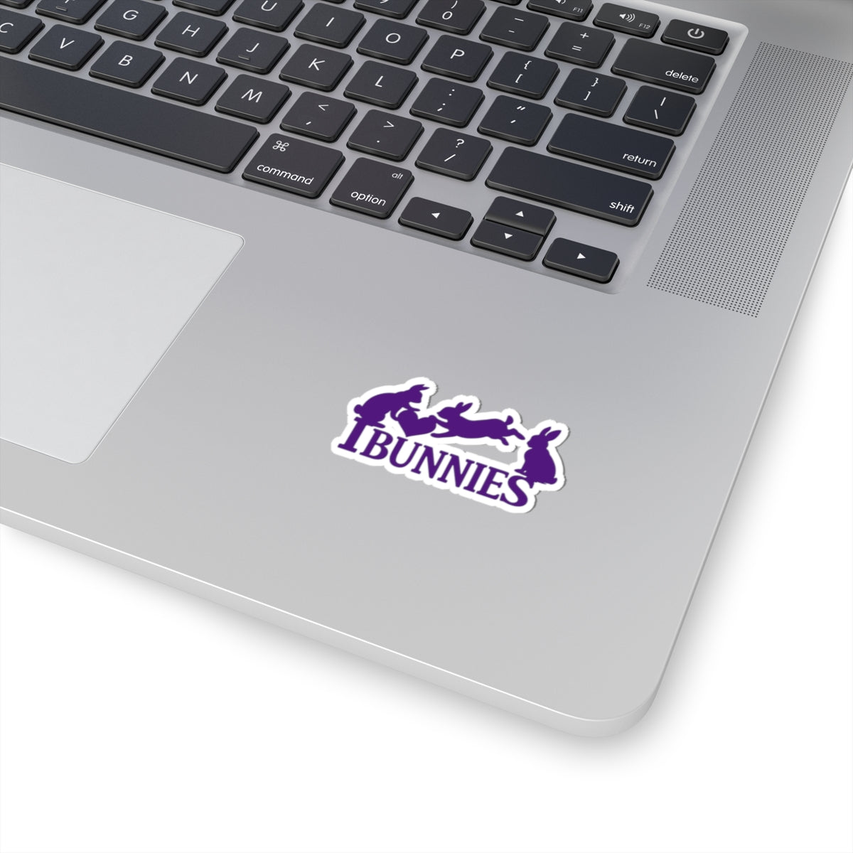 Purple Bunny Love Kiss-Cut Sticker