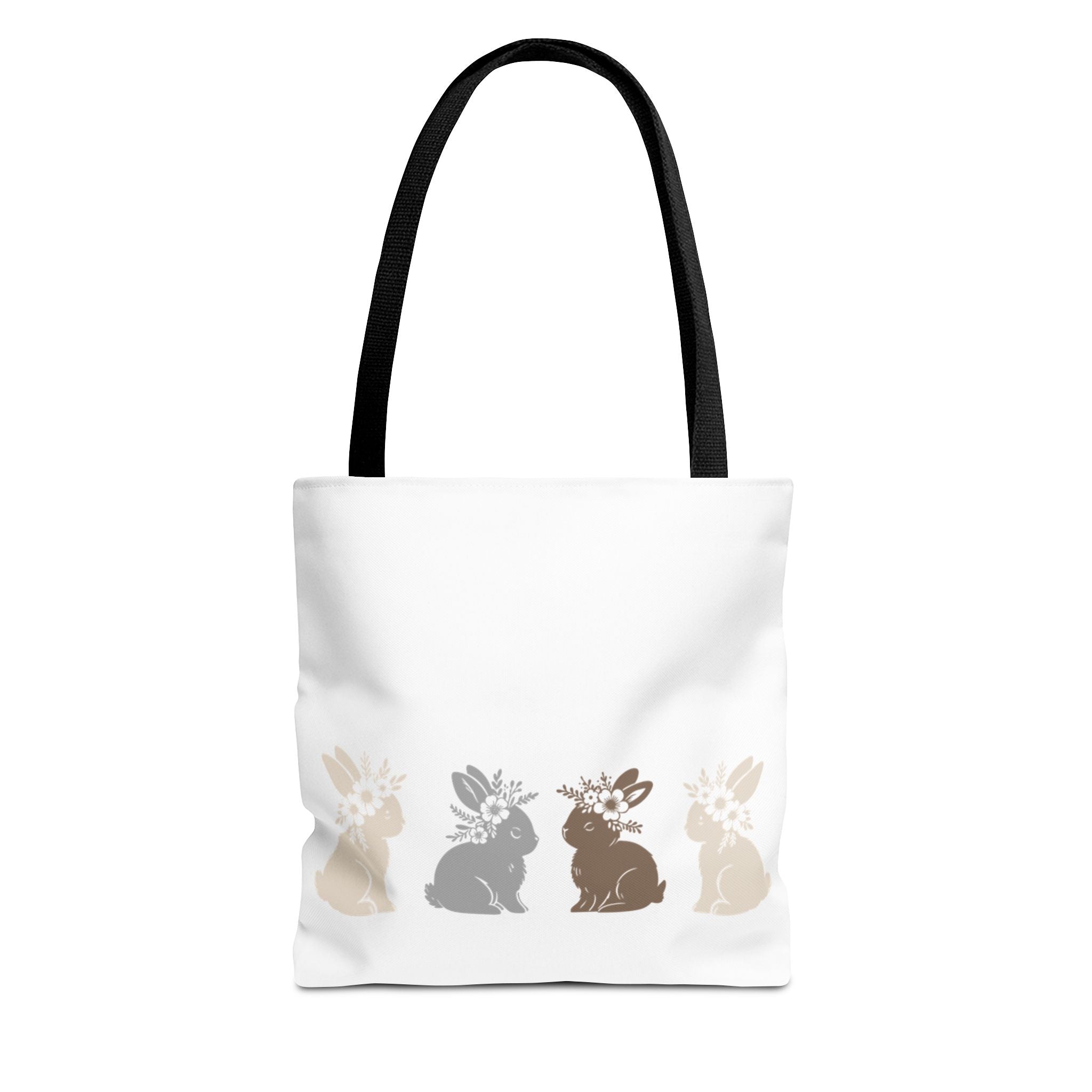 Charming Floral Bunny Tote Bag — Eco-Friendly Floral Bunny Shopping Tote Bag