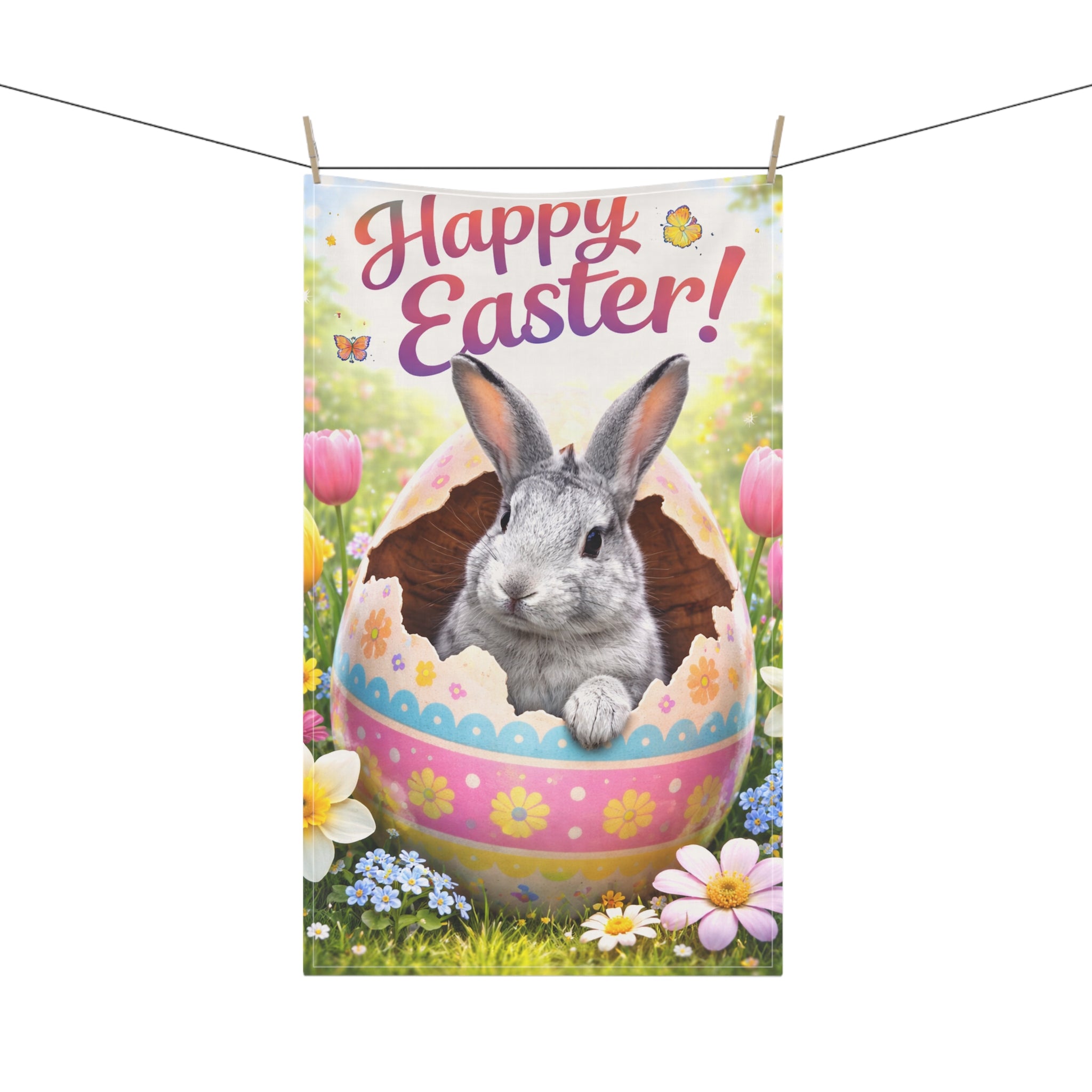 Easter Bunny Egg Tea Kitchen Towel