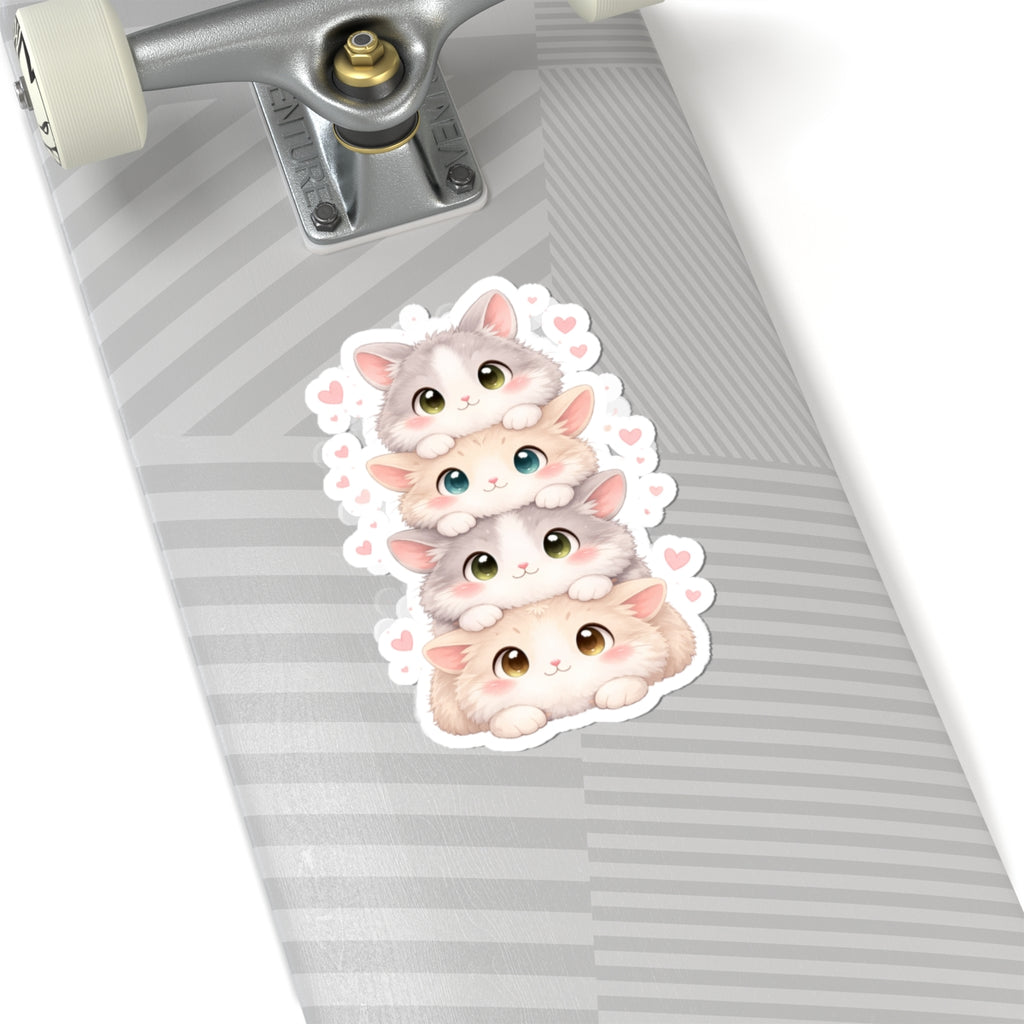 Super Adorable Bunny pile Kiss-Cut Sticker for Laptops, Water Bottles & Journals