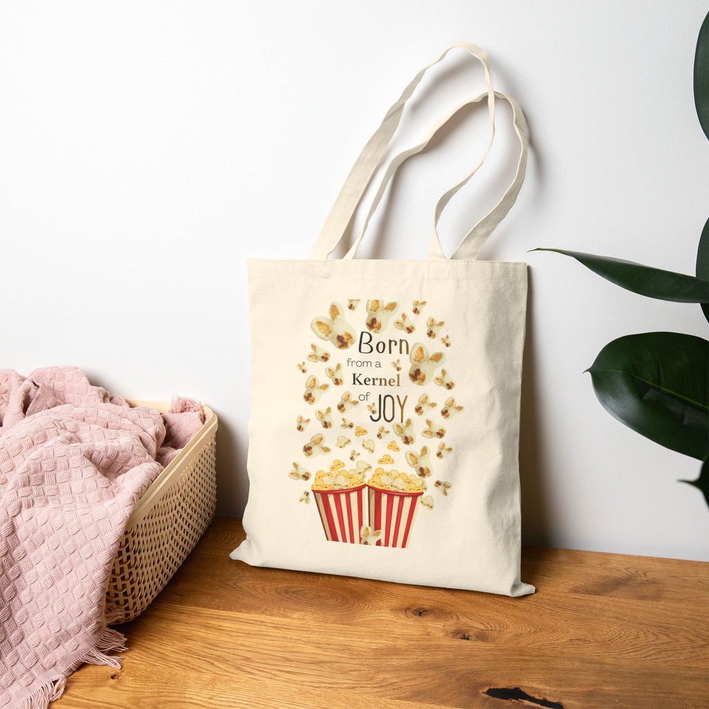 Tote Bag — "Popcorn" Bunny Canvas Tote