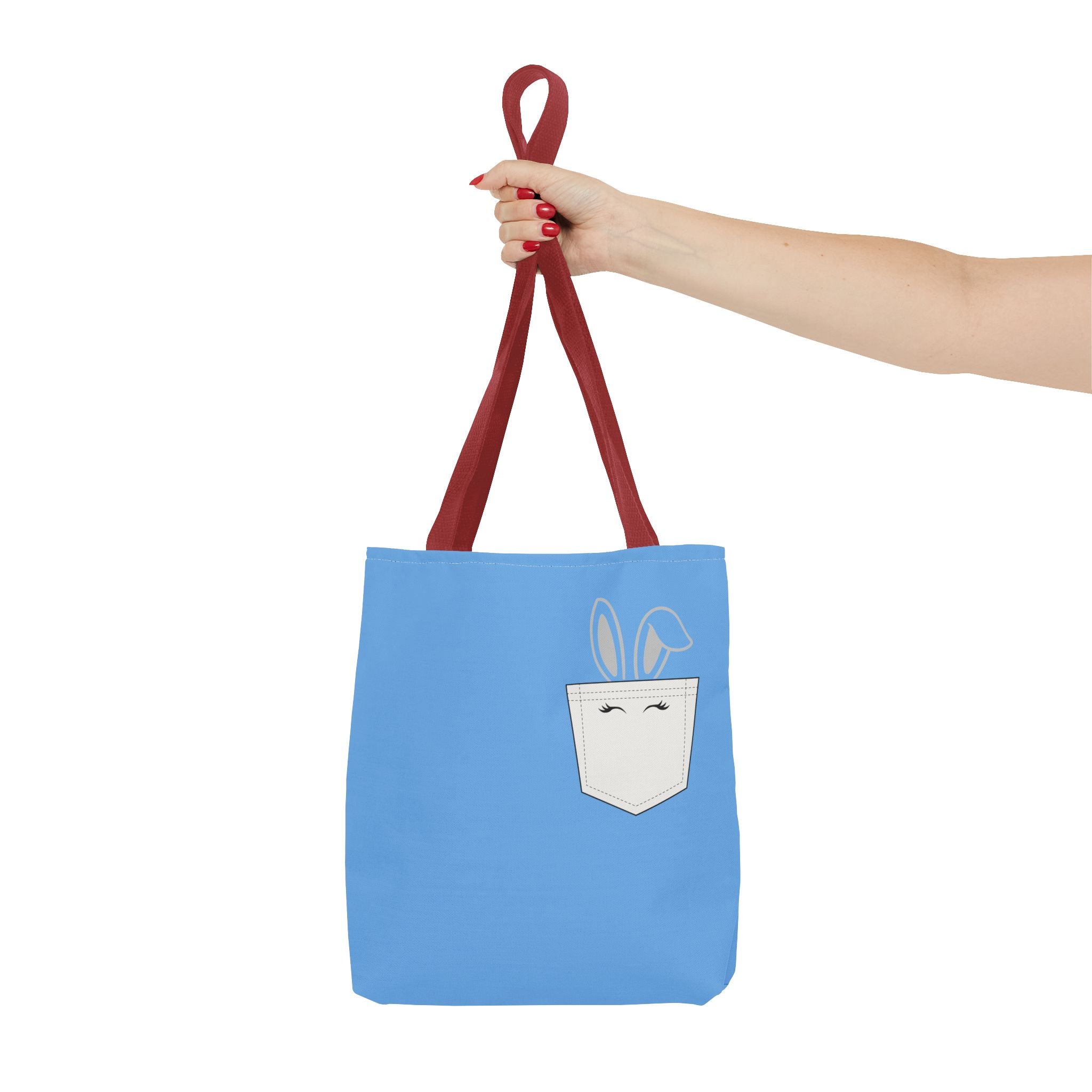 Bunny Pocket Tote Bag — Reusable Eco Travel Bag for Mom