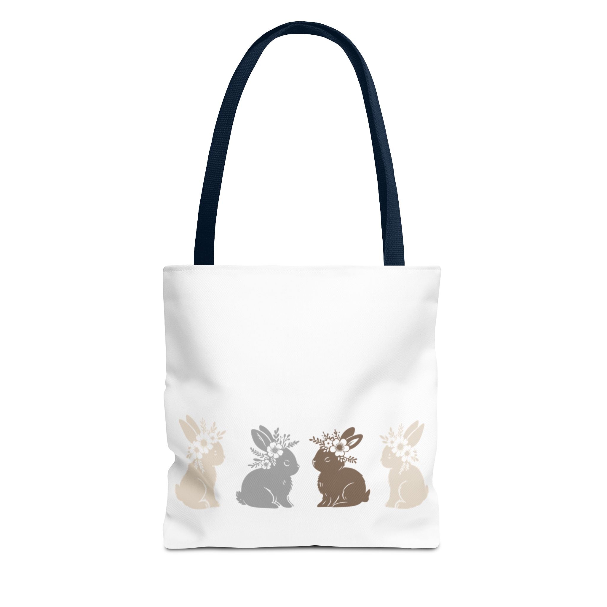 Charming Floral Bunny Tote Bag — Eco-Friendly Floral Bunny Shopping Tote Bag
