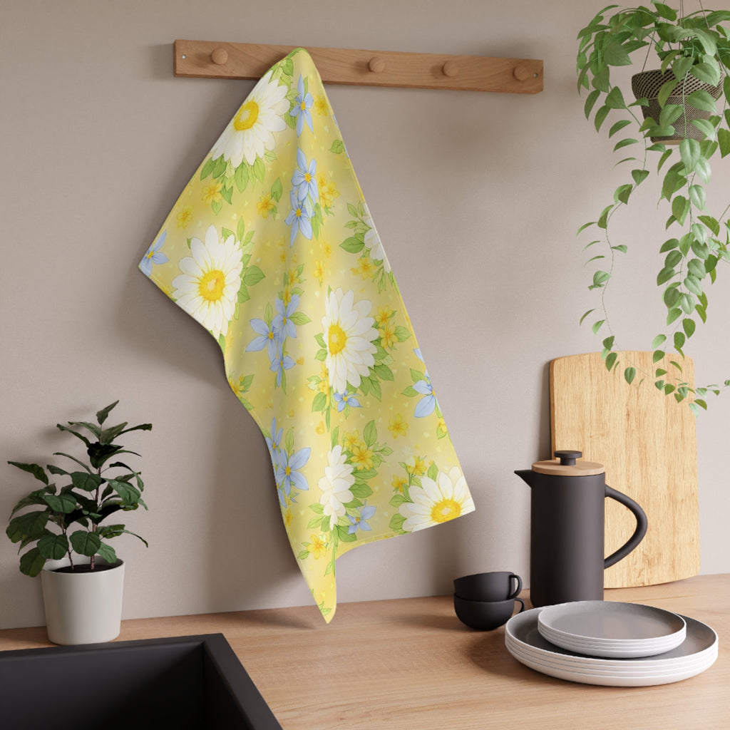 Daisy Meadows Floral Tea Towel – Yellow Spring Kitchen Towel
