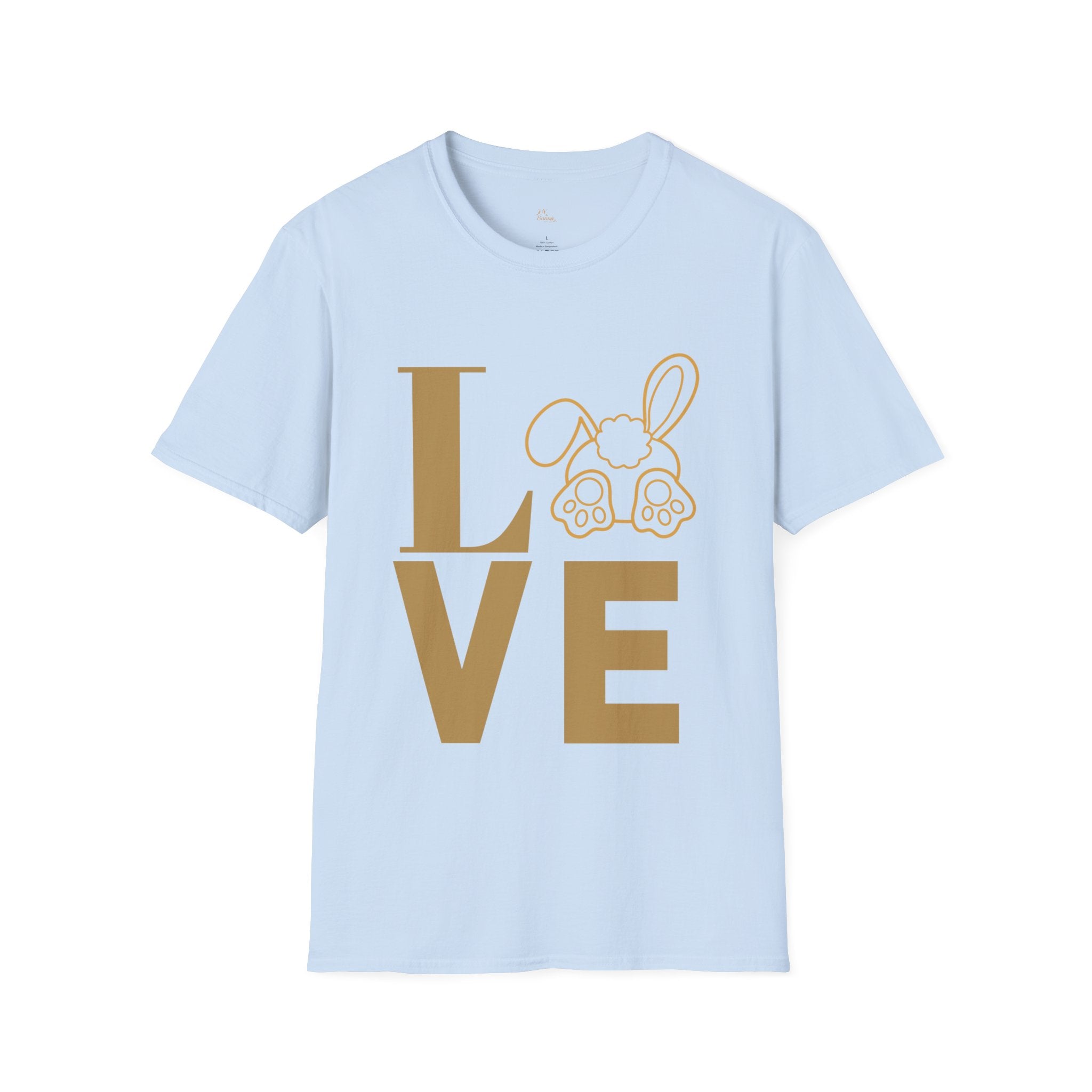Cute Bunny Love Unisex Softstyle T-Shirt for Spring , Bunny Tee,