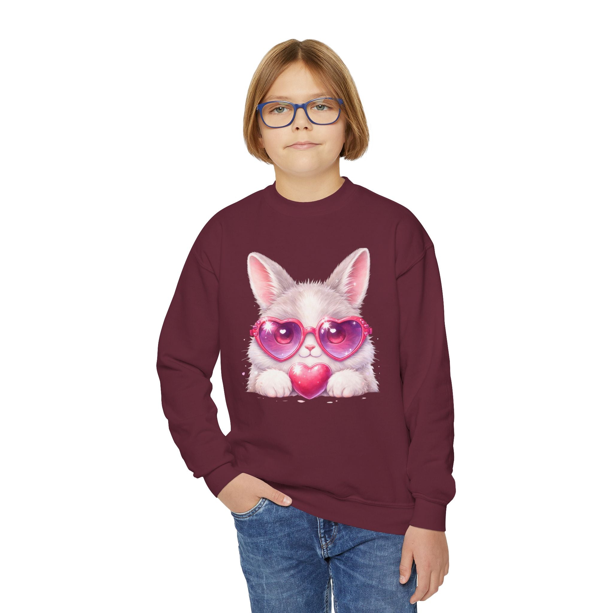 Bunny theme Youth Crewneck Sweatshirt