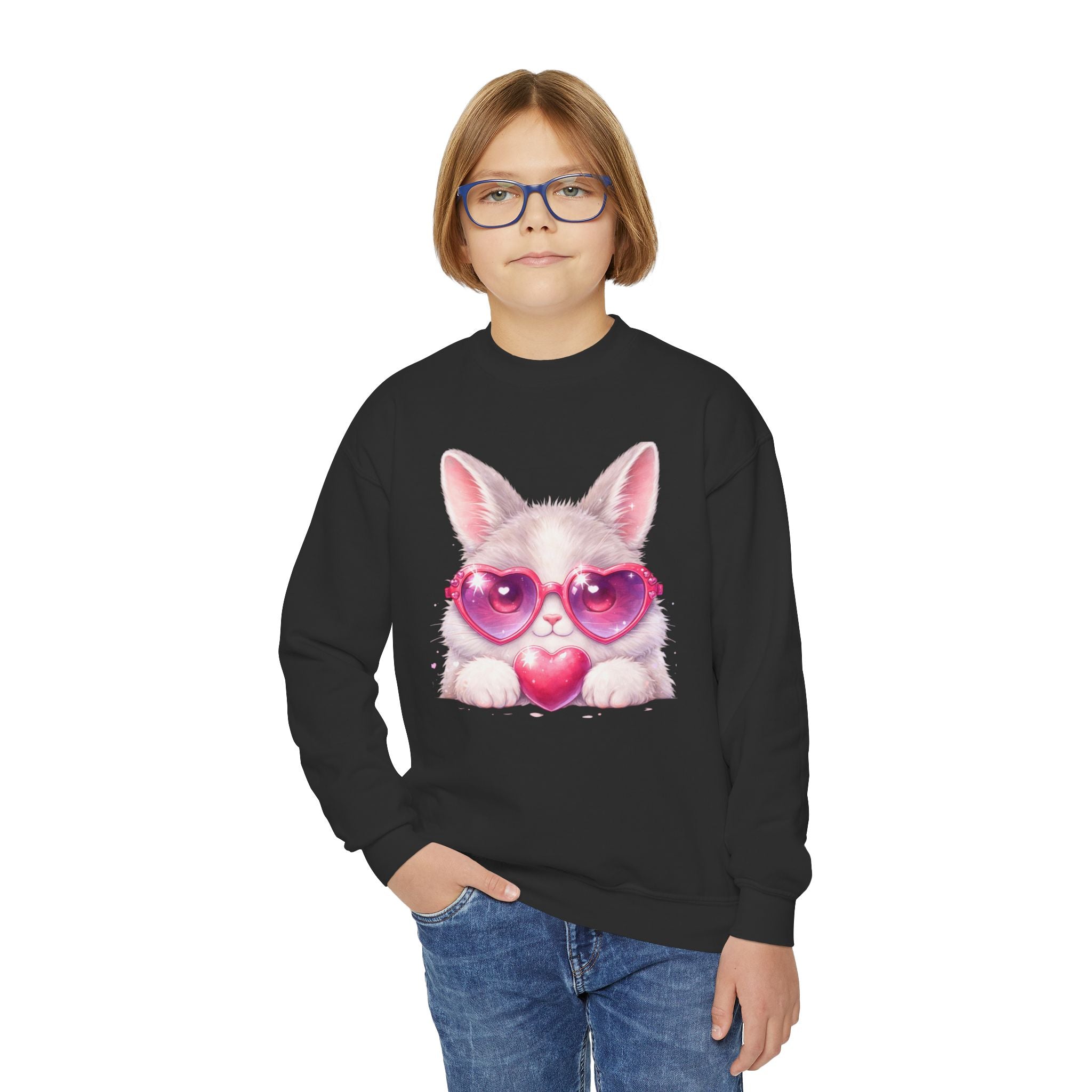 Bunny theme Youth Crewneck Sweatshirt