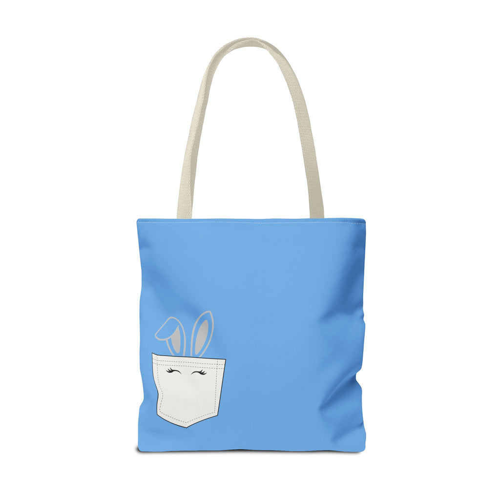 Bunny Pocket Tote Bag — Reusable Eco Travel Bag for Mom