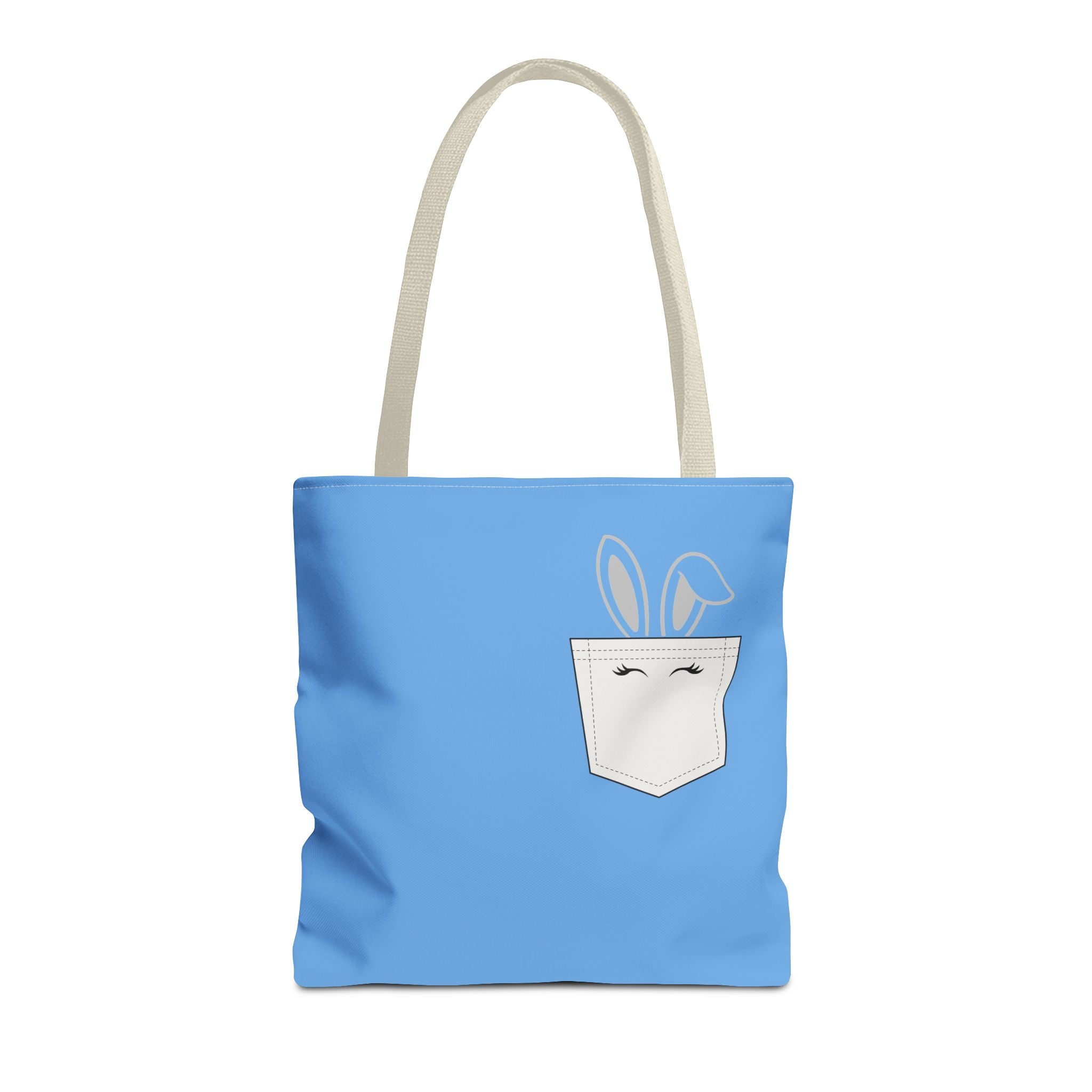 Bunny Pocket Tote Bag — Reusable Eco Travel Bag for Mom