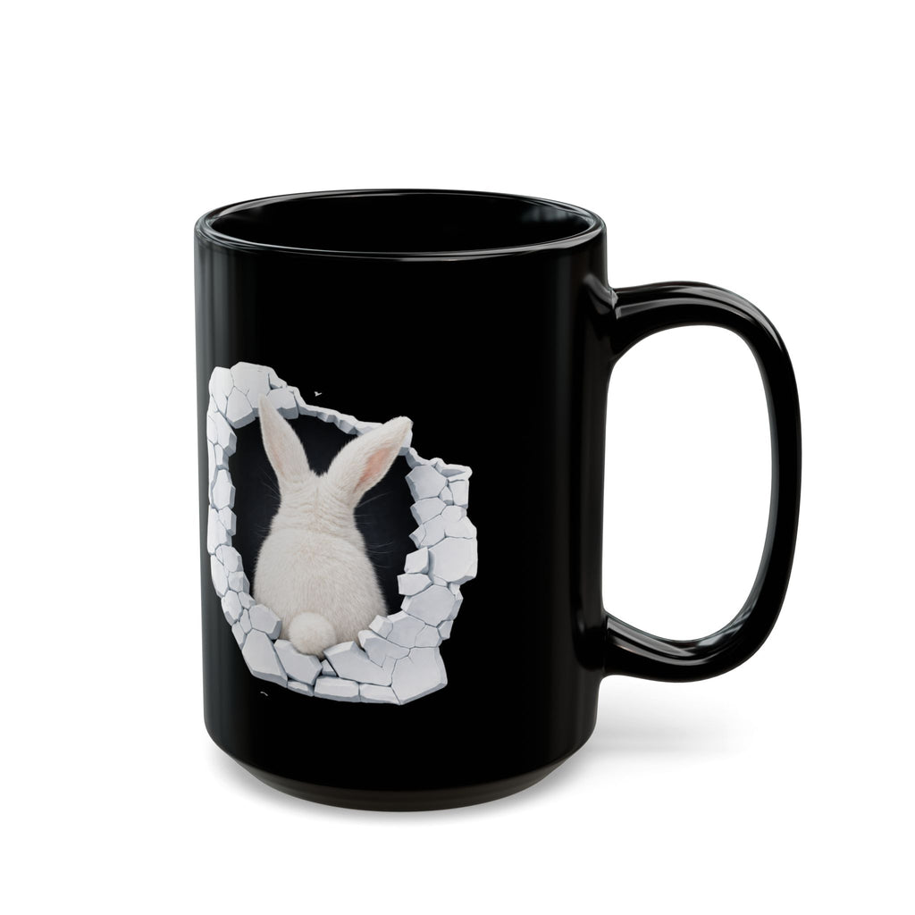 Bunny Ceramic Coffee Mug — Black 11oz & 15oz