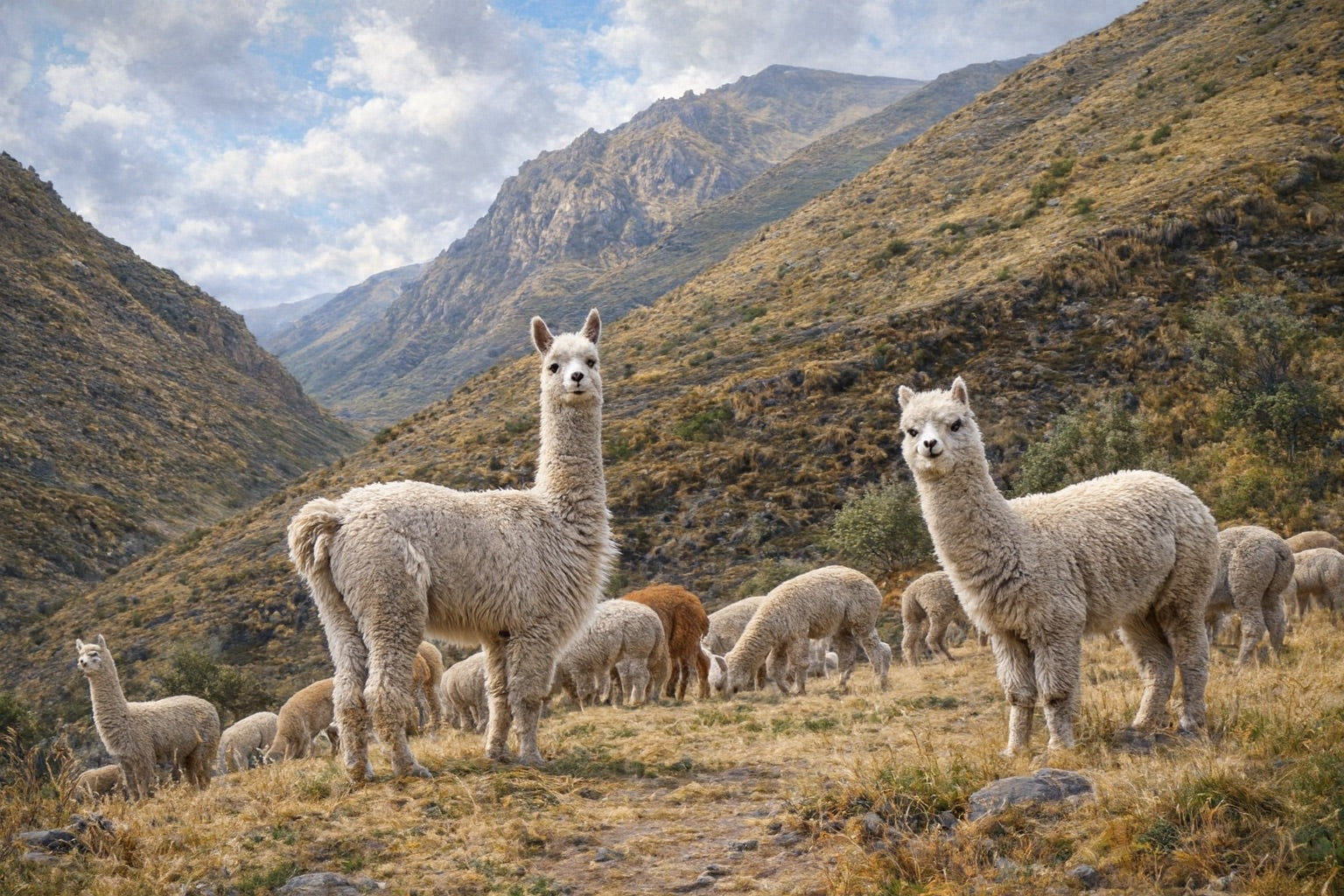 Alpacas, digital print
