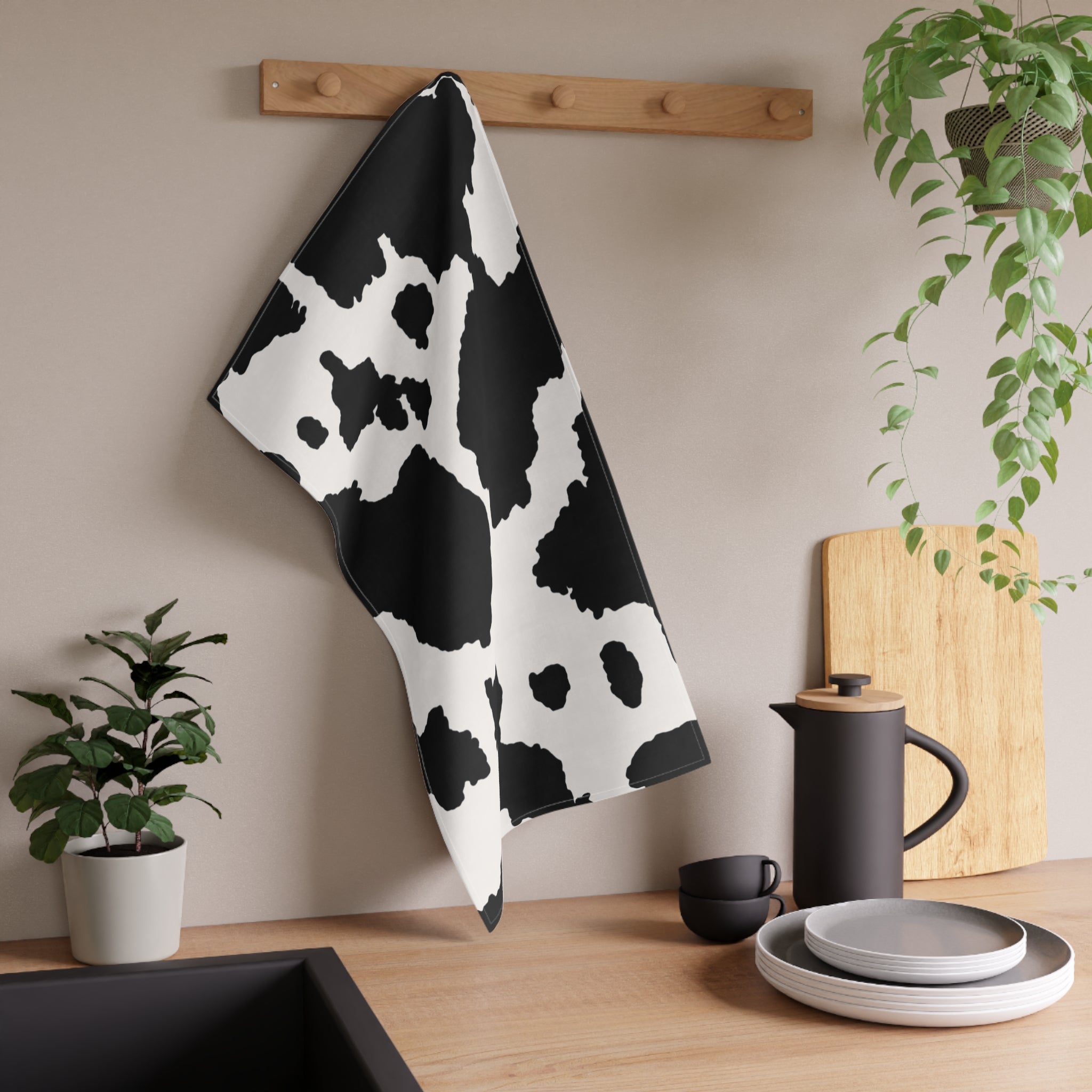 Black and White design Tea Towel