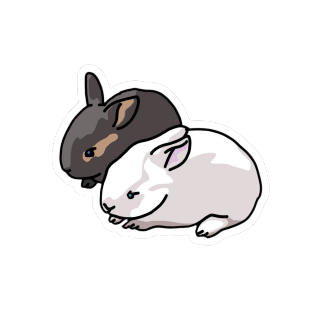 Cute Bunny Friends Kiss-Cut Sticker