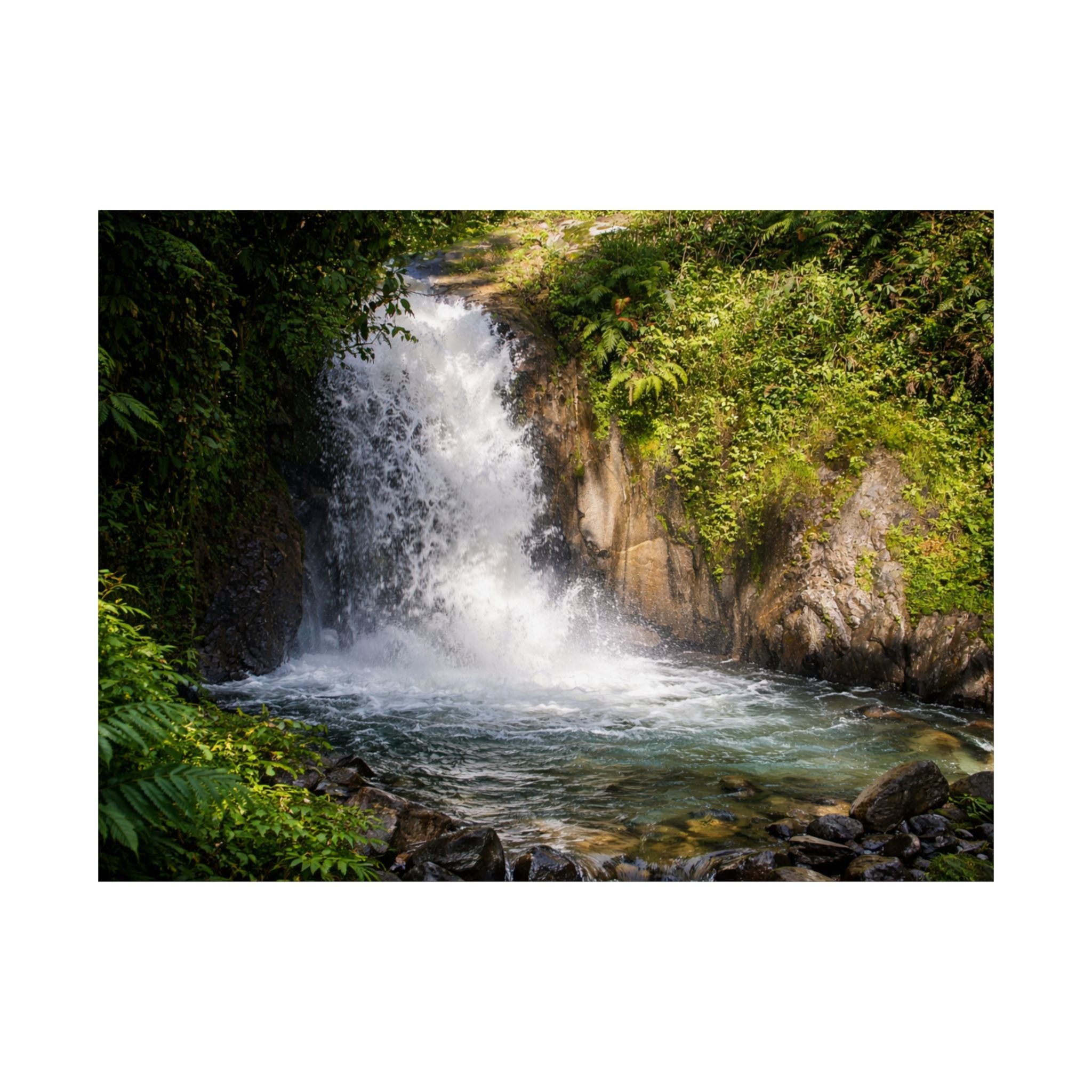 Waterfall Matte Horizontal Poster Landscape Wall Art