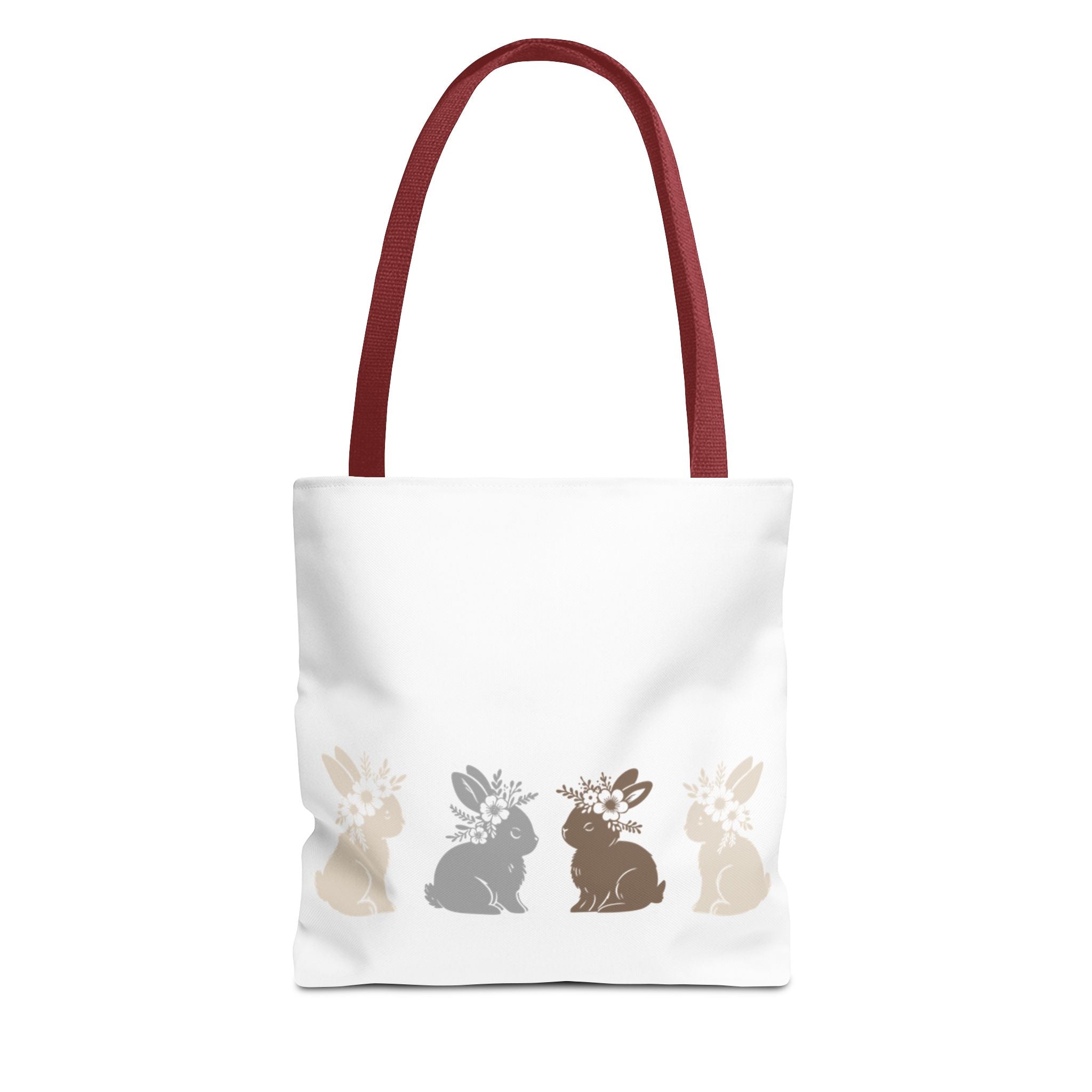 Charming Floral Bunny Tote Bag — Eco-Friendly Floral Bunny Shopping Tote Bag